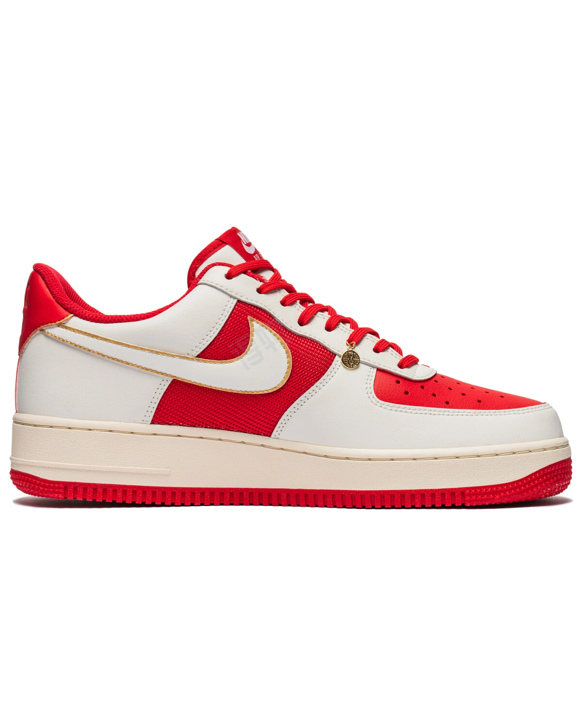 Nike Air Force 1 унисекс повседневные кроссовки бело-красные картинка