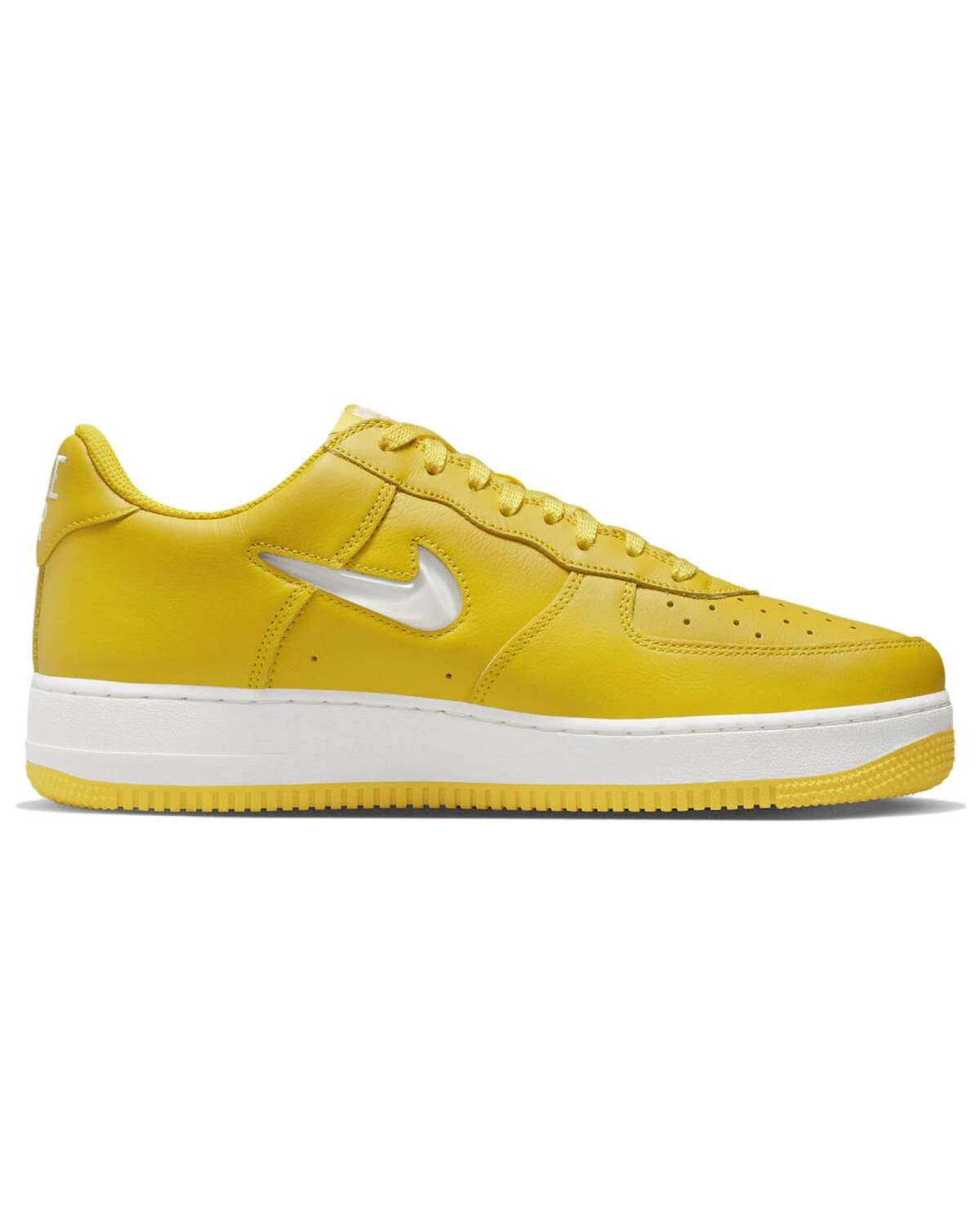 Nike Air Force 1 унисекс кроссовки кожаные жёлтые для скейтбординга картинка