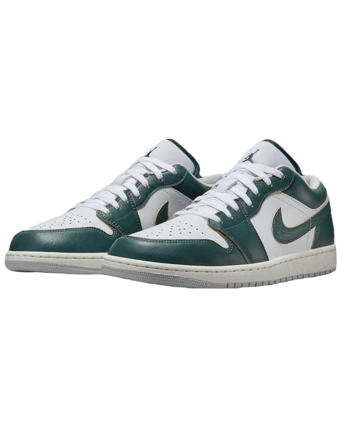 Jordan Air Jordan 1 унисекс кроссовки кожаные зелено-белые картинка