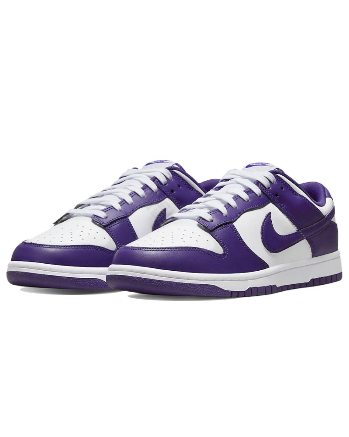 Nike Dunk Retro "Court Purple" мужские кеды бело-фиолетовые кожаные картинка