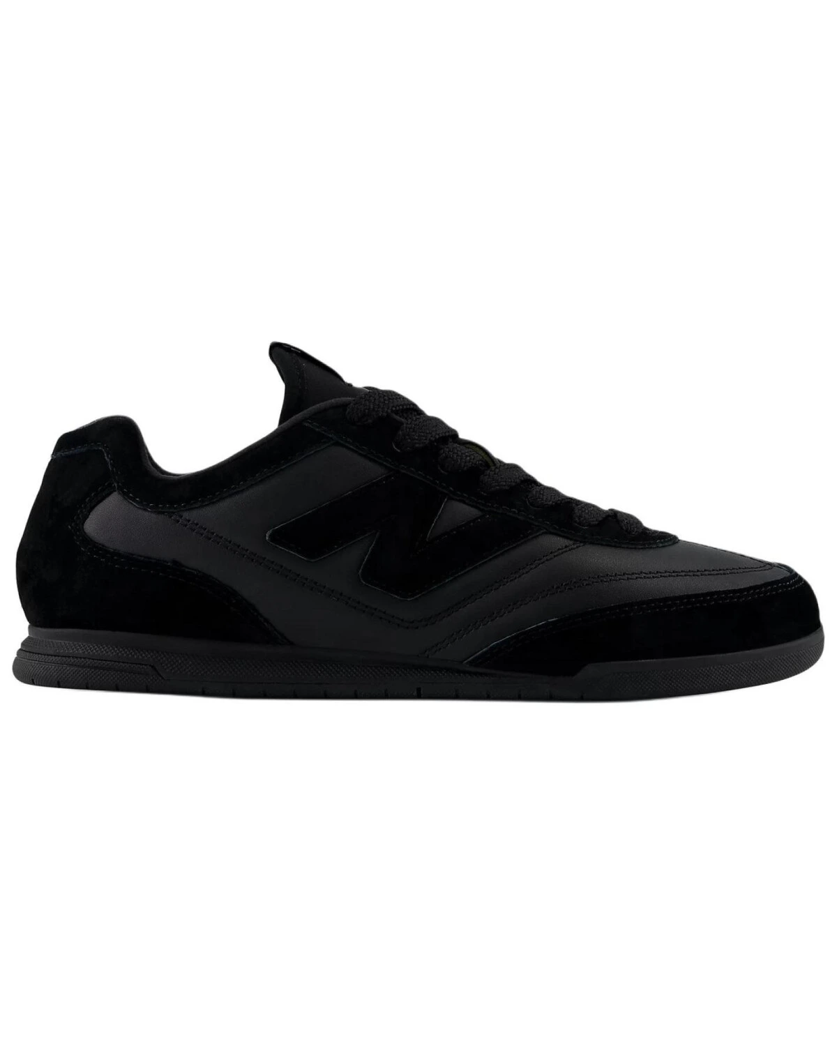 New Balance RC42 унисекс кроссовки черные из кожи с тонкой подошвой картинка
