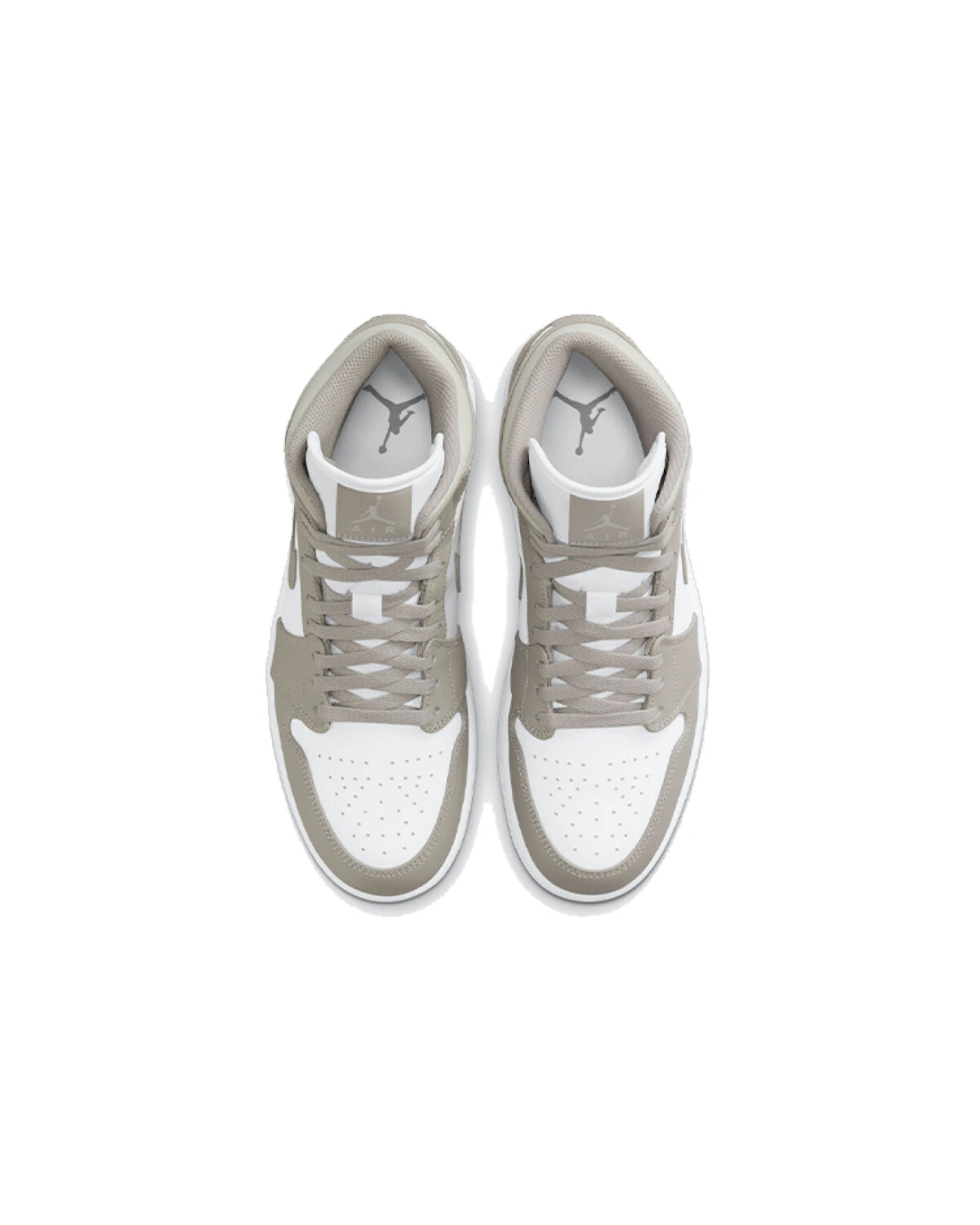 Jordan Air Jordan 1 кроссовки унисекс бело-серые кожаные картинка