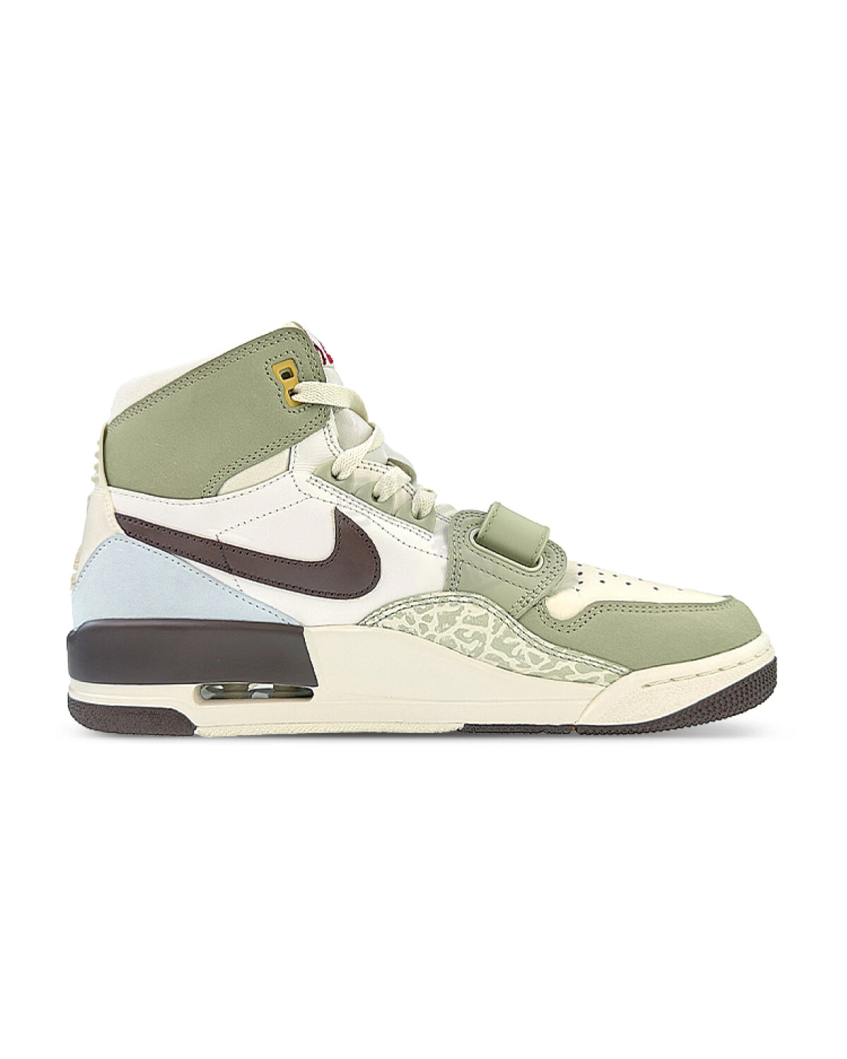 Jordan Legacy 312 BNK мужские кроссовки бело-зелёные с золотыми акцентами картинка