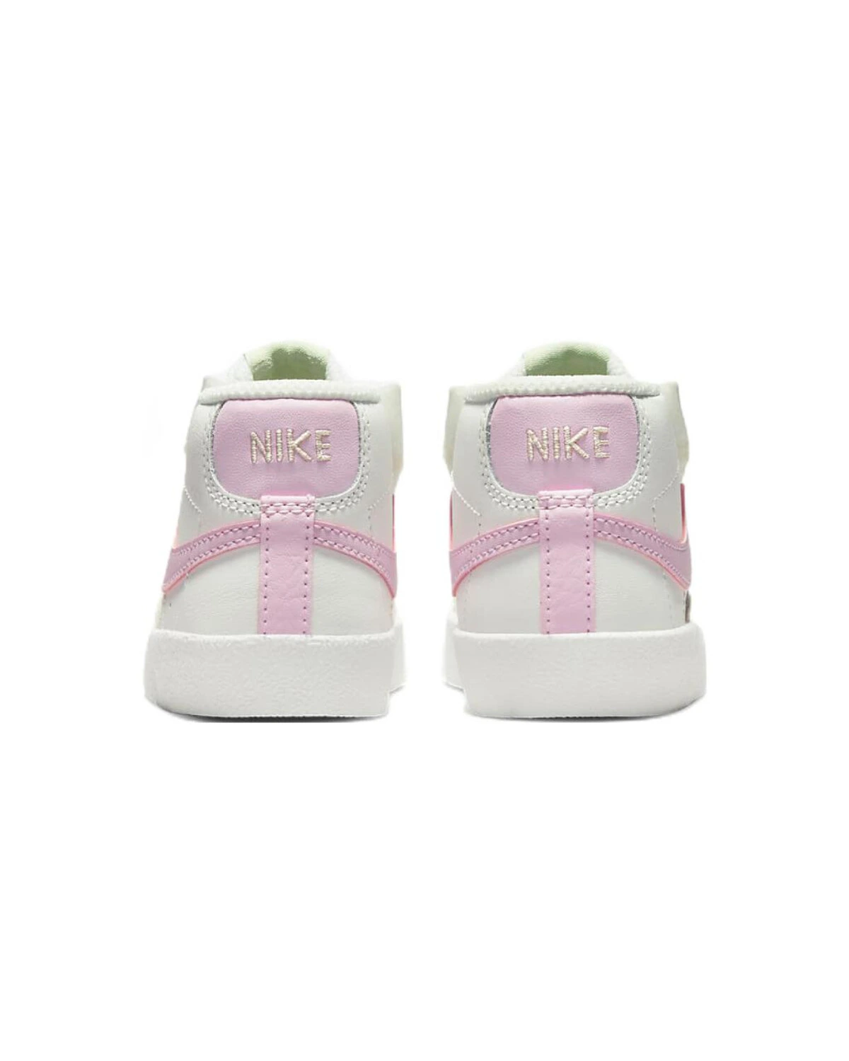 Nike Blazer 77 детские кроссовки средние бело-розовые из искусственной кожи картинка