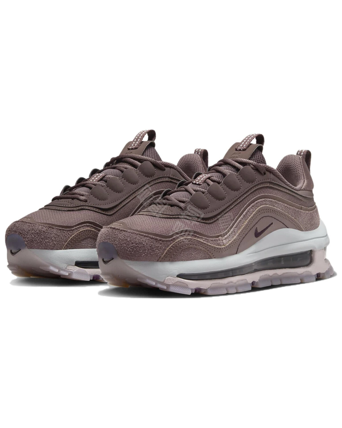 Nike Air Max 97 женские повседневные кроссовки фиолетовые из текстиля и кожи картинка