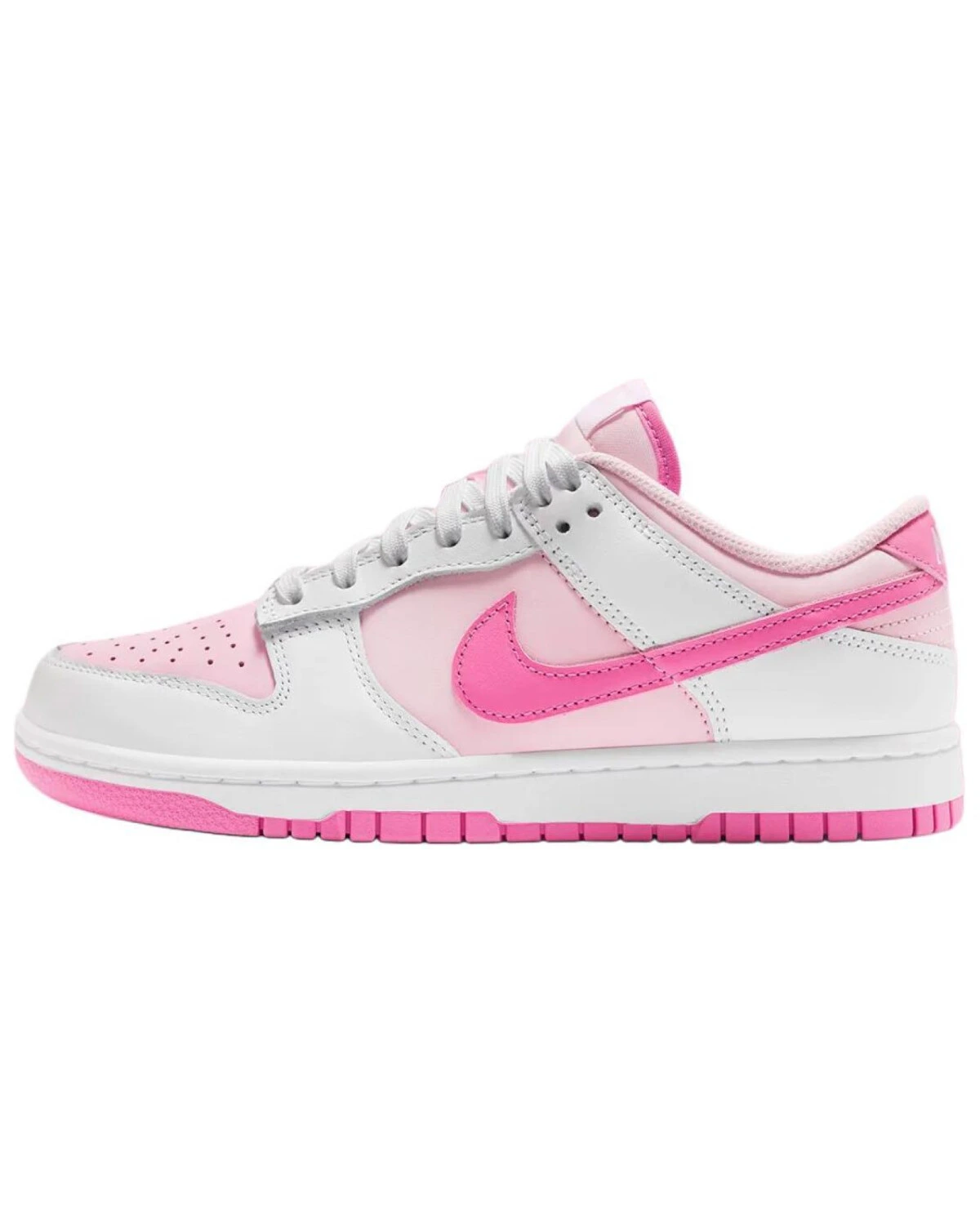 Nike Dunk женские кроссовки розово-белые картинка