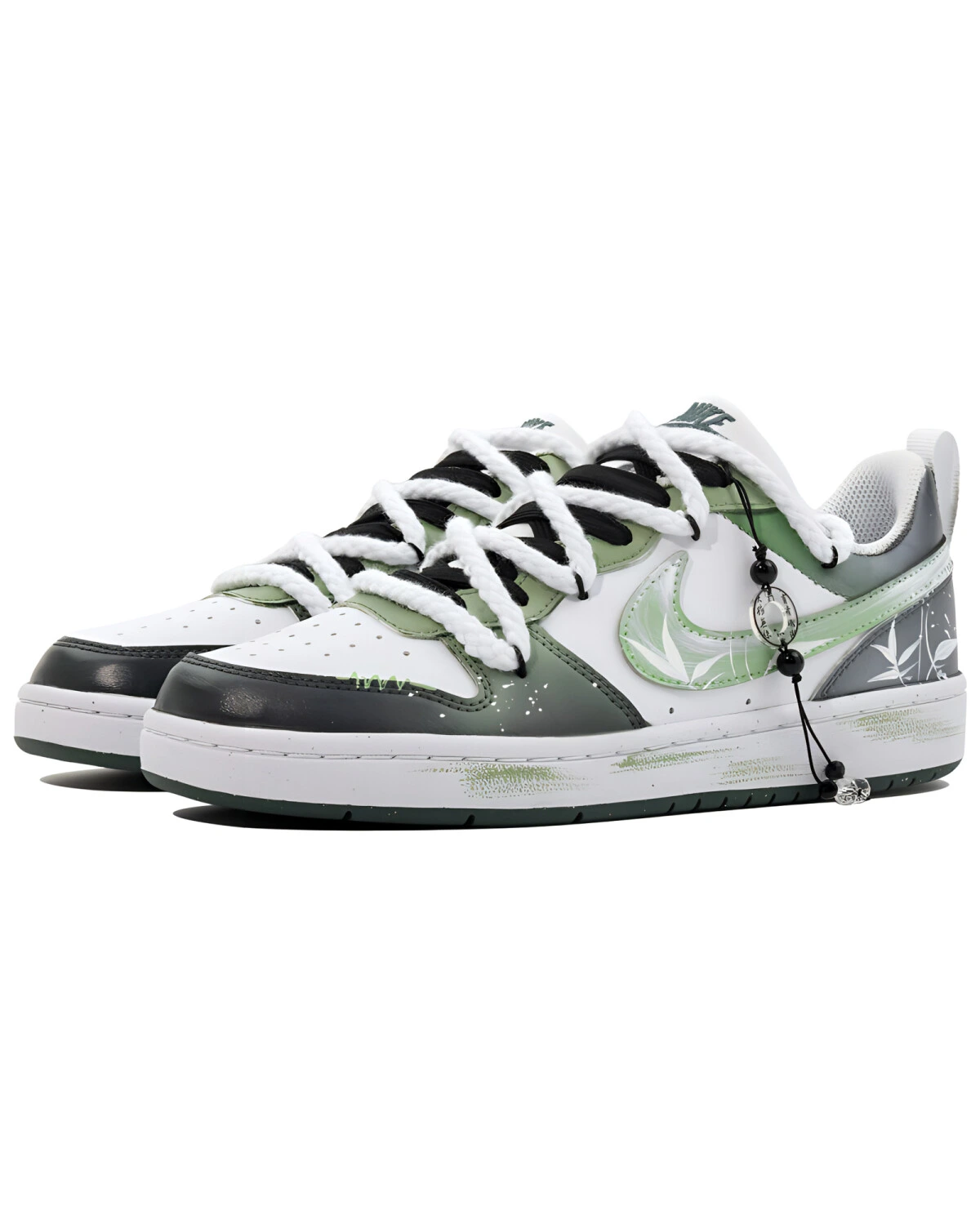 Nike Court Borough детские кеды зеленые воздухопроницаемые картинка