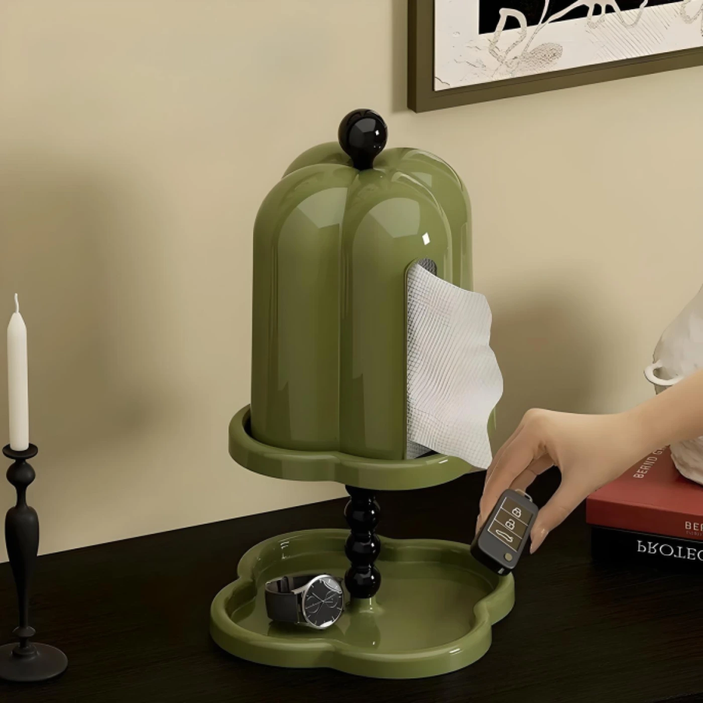 Французская салфетница в ретро стиле (Хаки/армейский зеленый) картинка