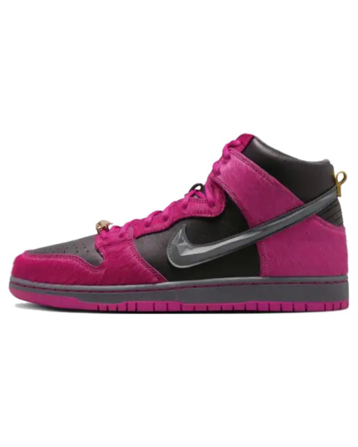 Nike Dunk SB унисекс высокие кроссовки для скейтбординга кожаные розово-черные картинка