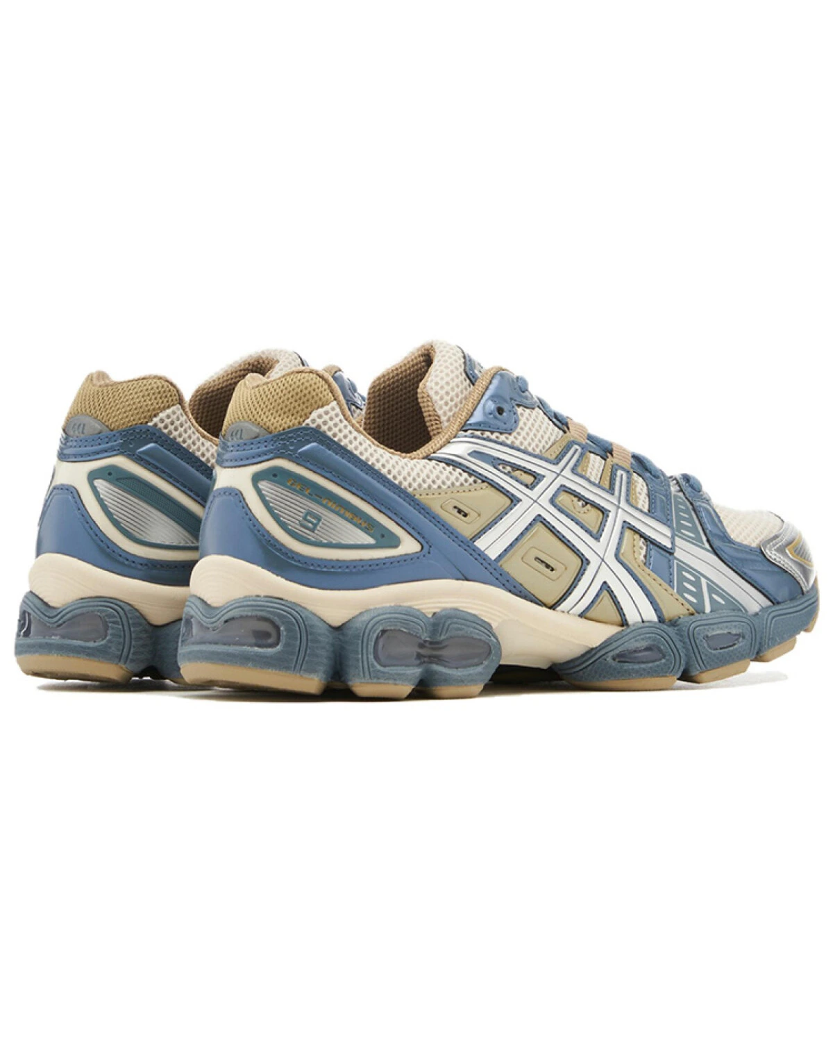 Asics GEL-Nimbus 9 мужские кроссовки комфортные бежево-голубые картинка