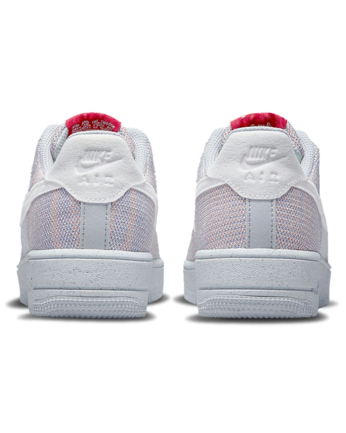 Nike Air Force 1 crater flyknit мужские кроссовки сетчатые серо-белые картинка