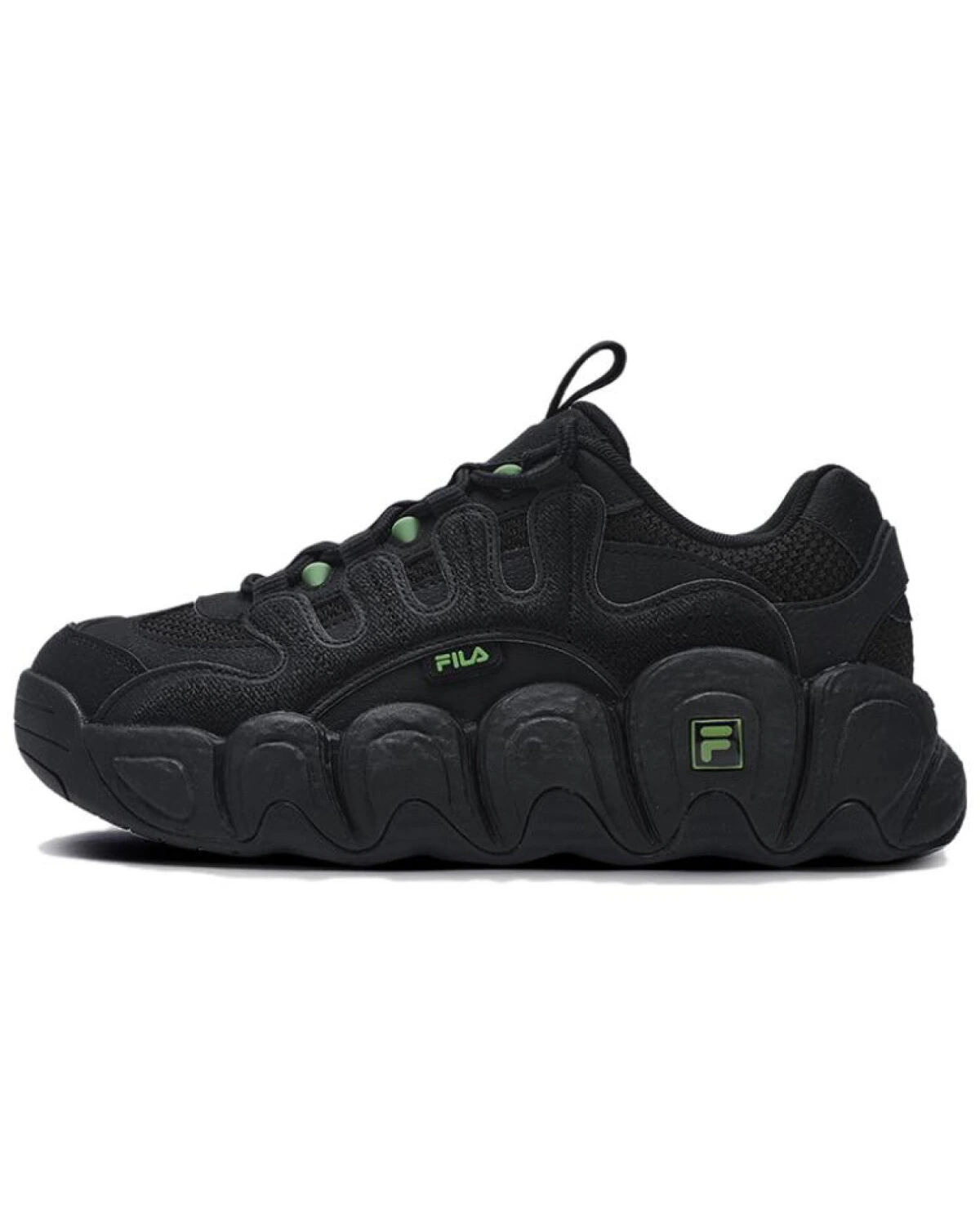 FILA Croissant Sneakers женские повседневные кроссовки чёрные с комбинированным верхом картинка