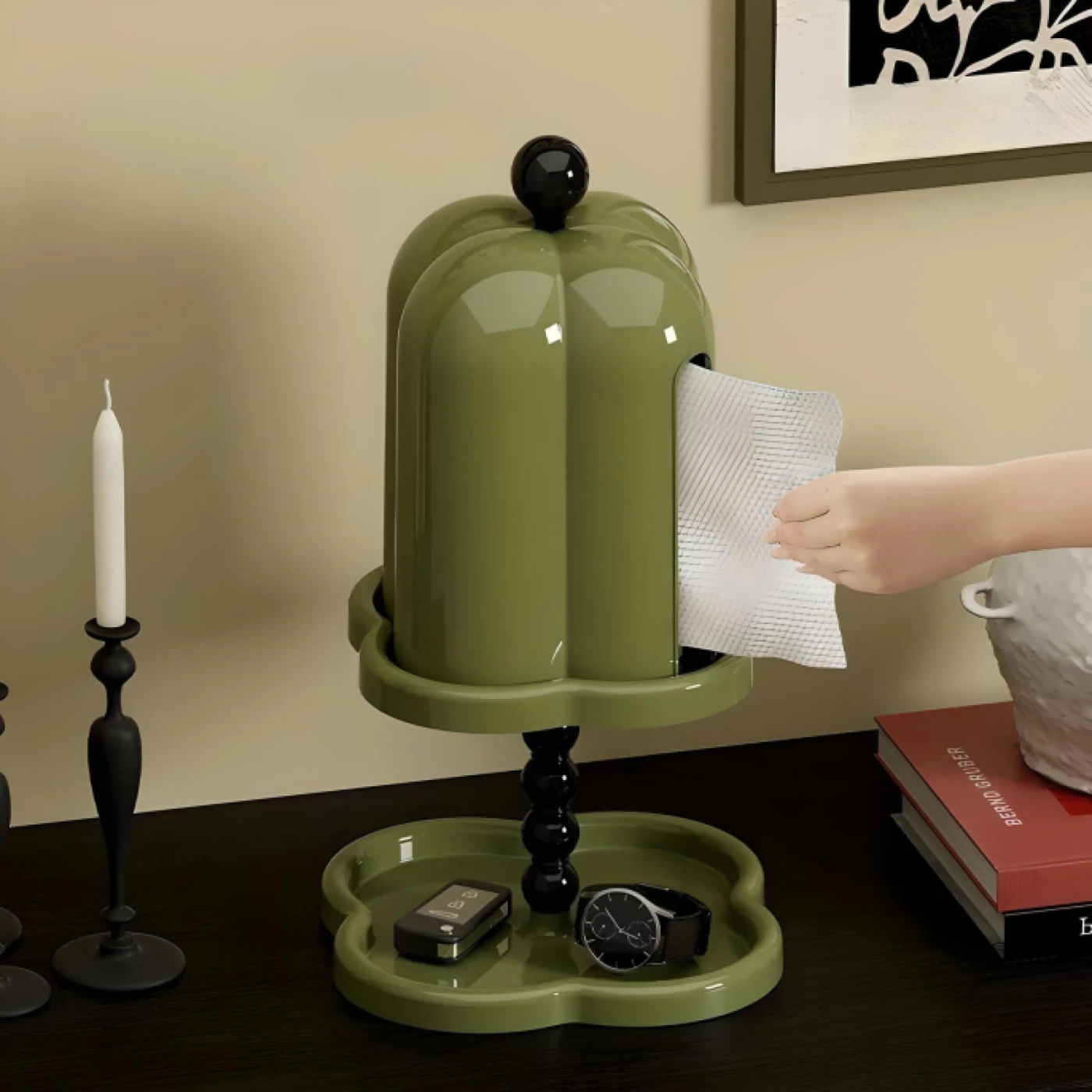 Французская салфетница в ретро стиле (Хаки/армейский зеленый) картинка