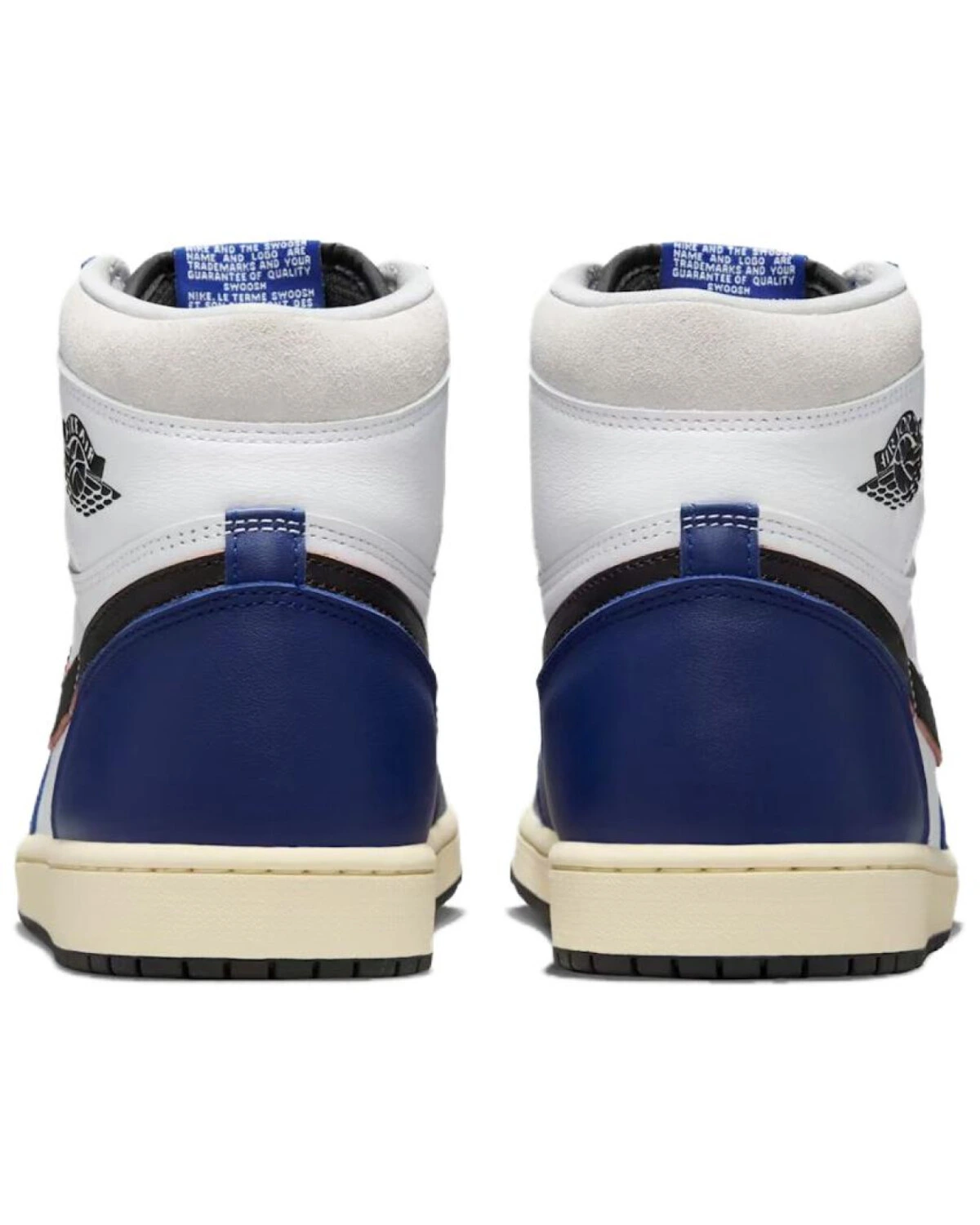 Jordan Air Jordan 1 унисекс кроссовки высокие чёрно-синие картинка