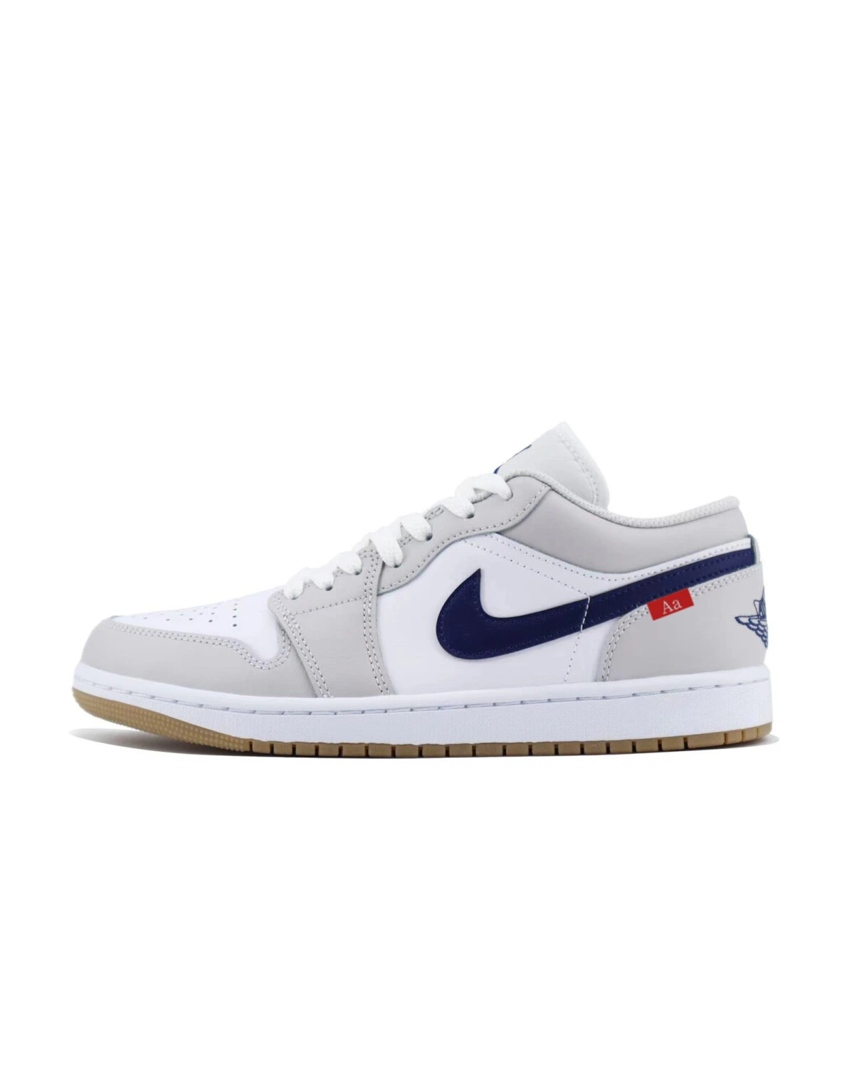 Jordan Air Jordan 1 Unisex спортивные кроссовки бело-серые с амортизацией и противоскользящей подошвой картинка