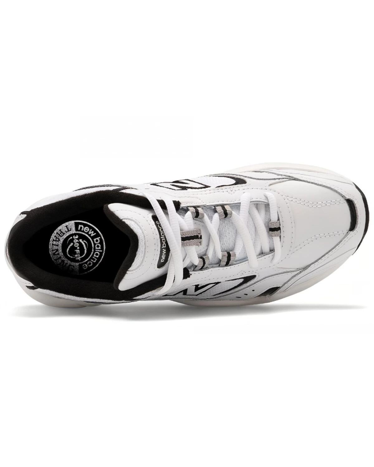 New Balance 452 унисекс кроссовки белые с черными вставками и амортизацией ABZORB картинка