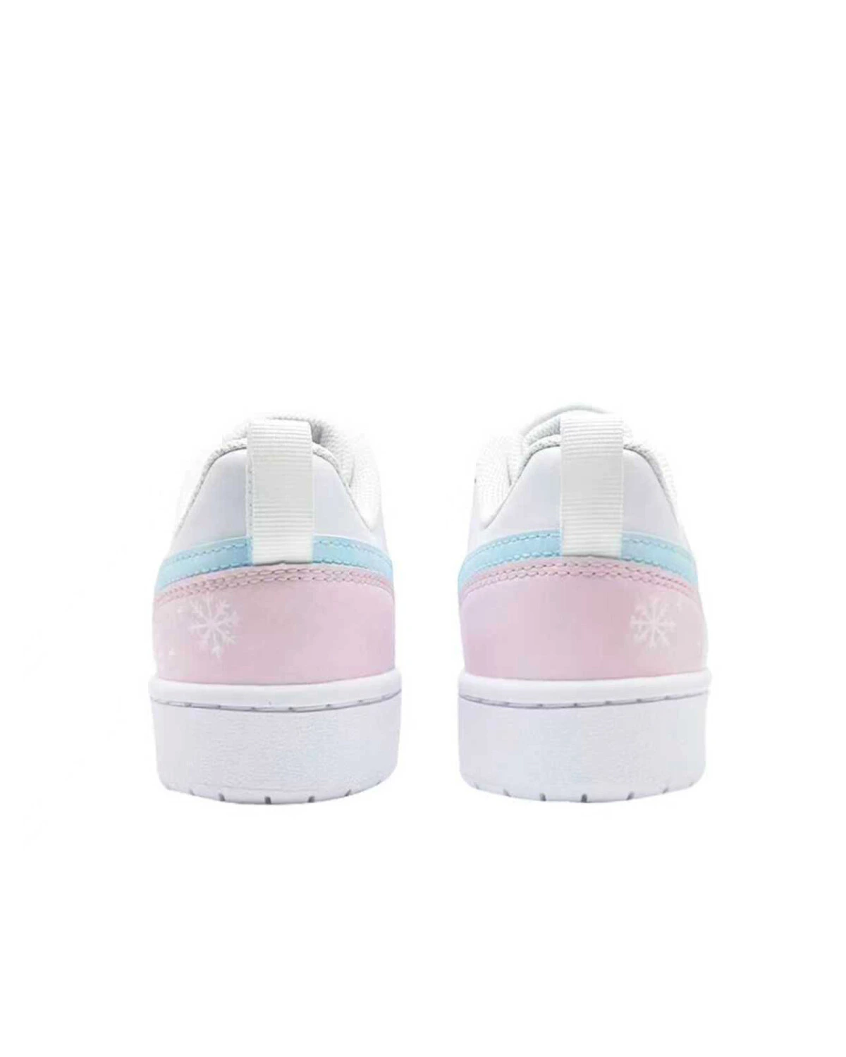 Nike Court Borough детские кроссовки розово-голубые с амортизацией и противоскользящей подошвой картинка