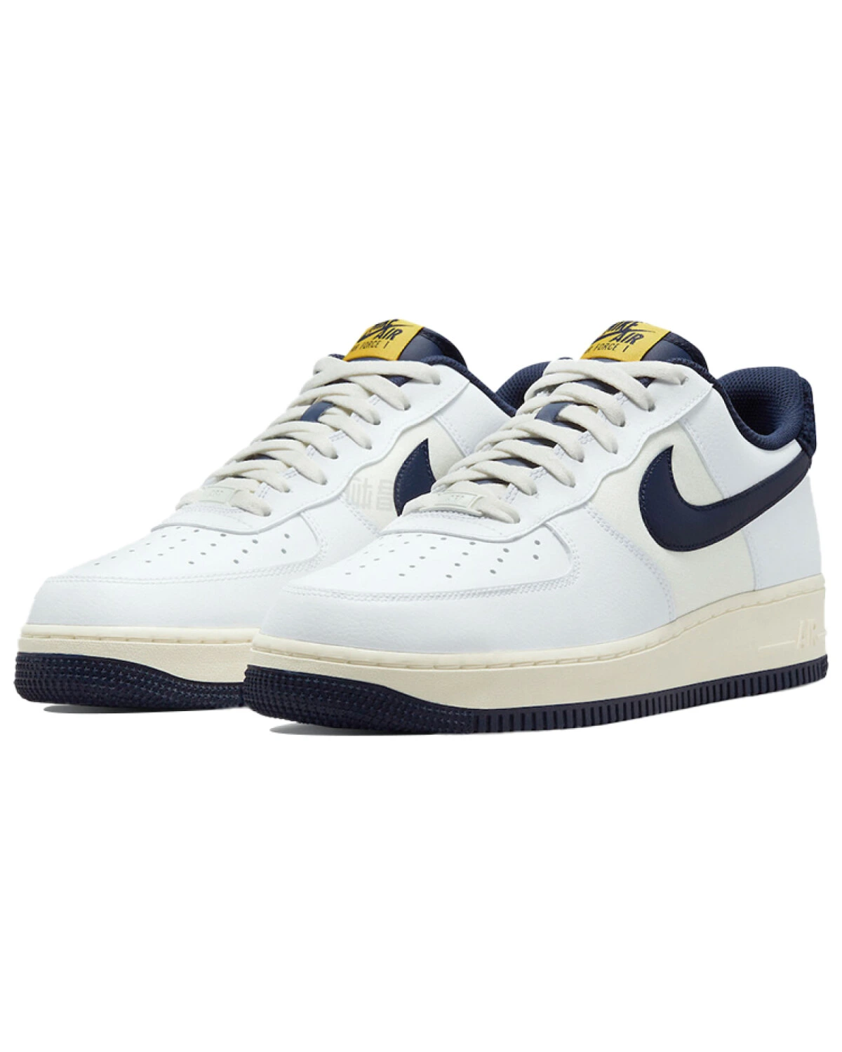 Nike Air Force 1 '07 LV8 мужские кроссовки бело-синие из комбинированного материала картинка