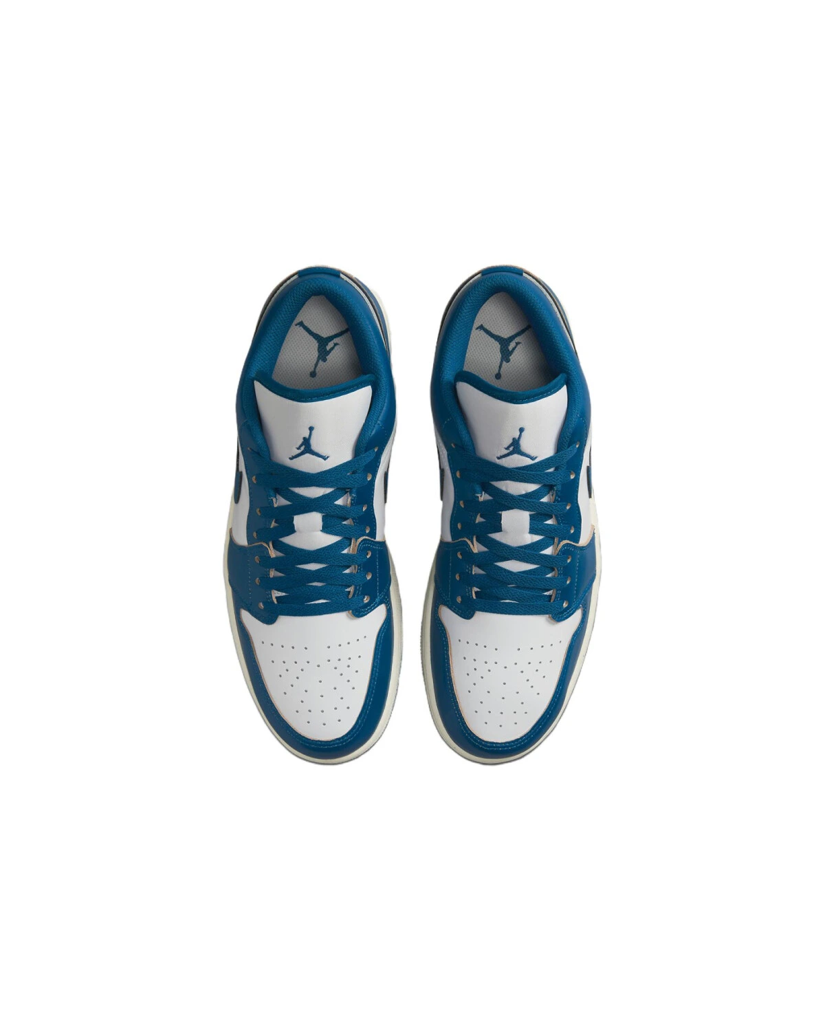 Jordan Air Jordan 1 Low unisex кроссовки сине-белые кожаные картинка