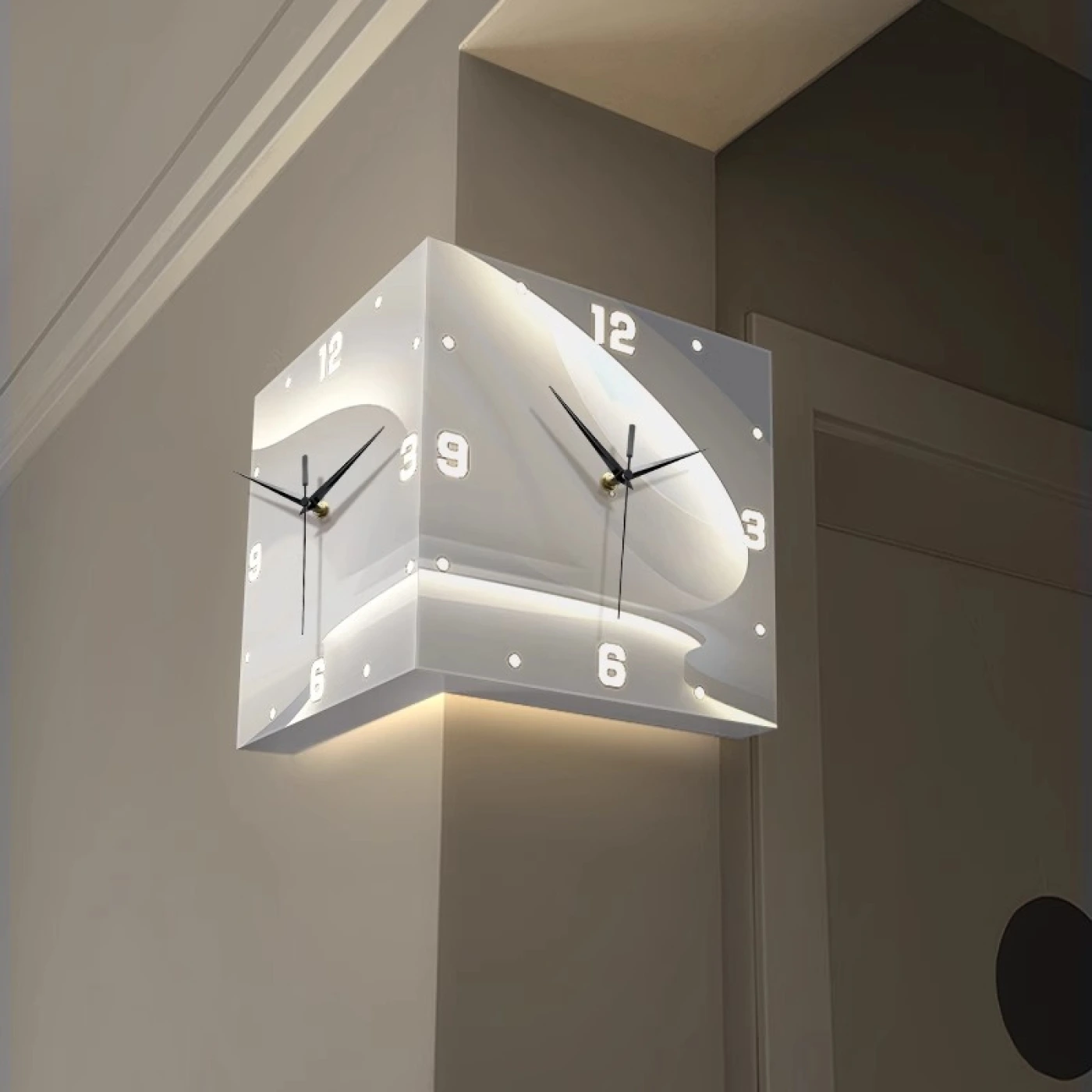 Угловые настенные часы картинка