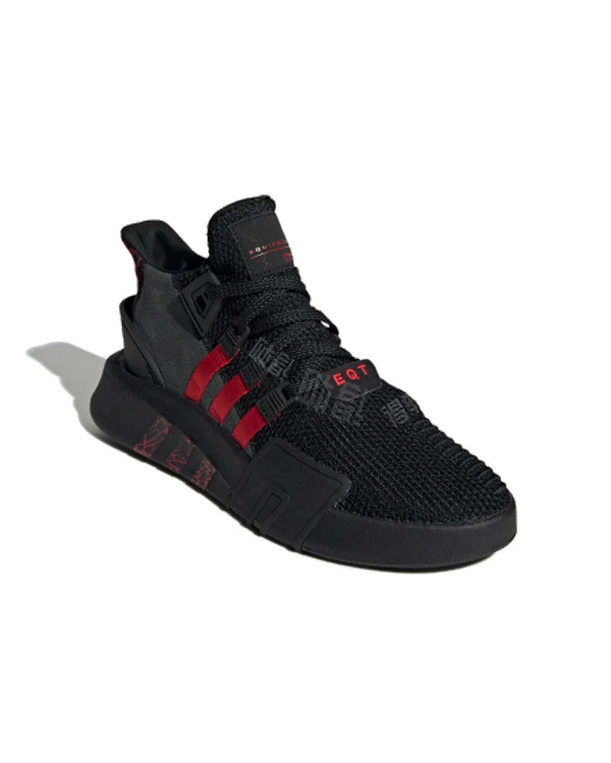 Adidas Originals EQT Support ADV унисекс кроссовки черно-красные с амортизацией картинка