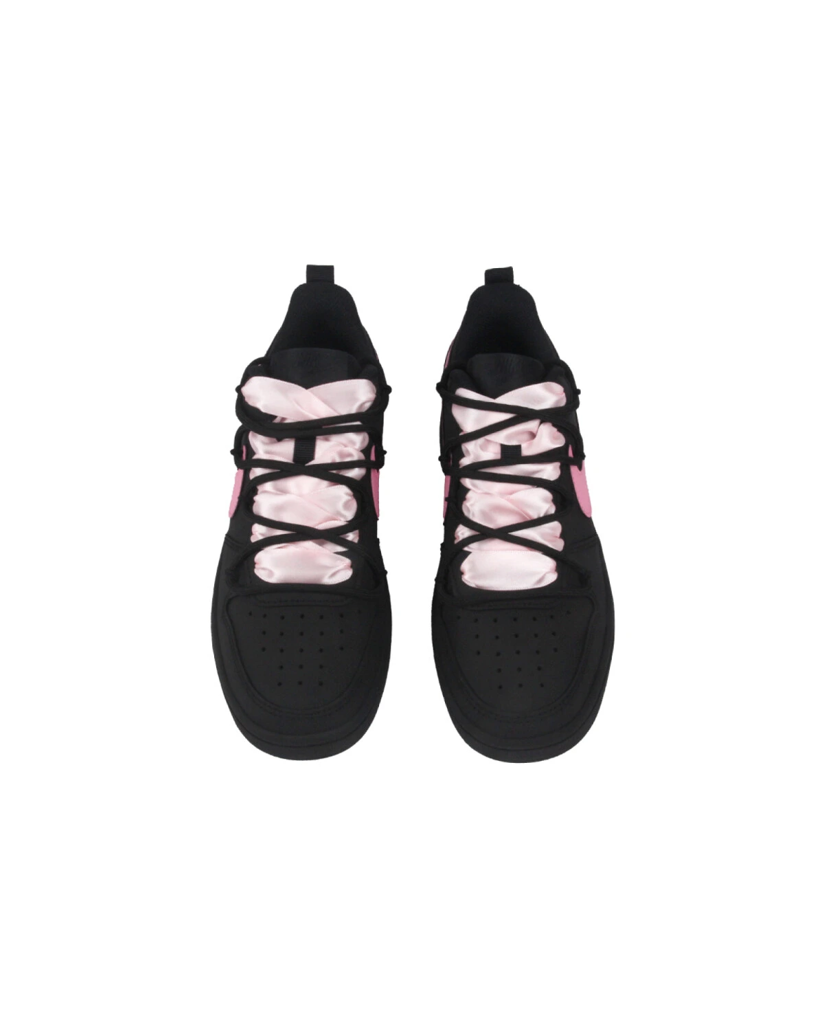 Nike Court Borough детские кроссовки Y2K черно-розовые синтетические картинка