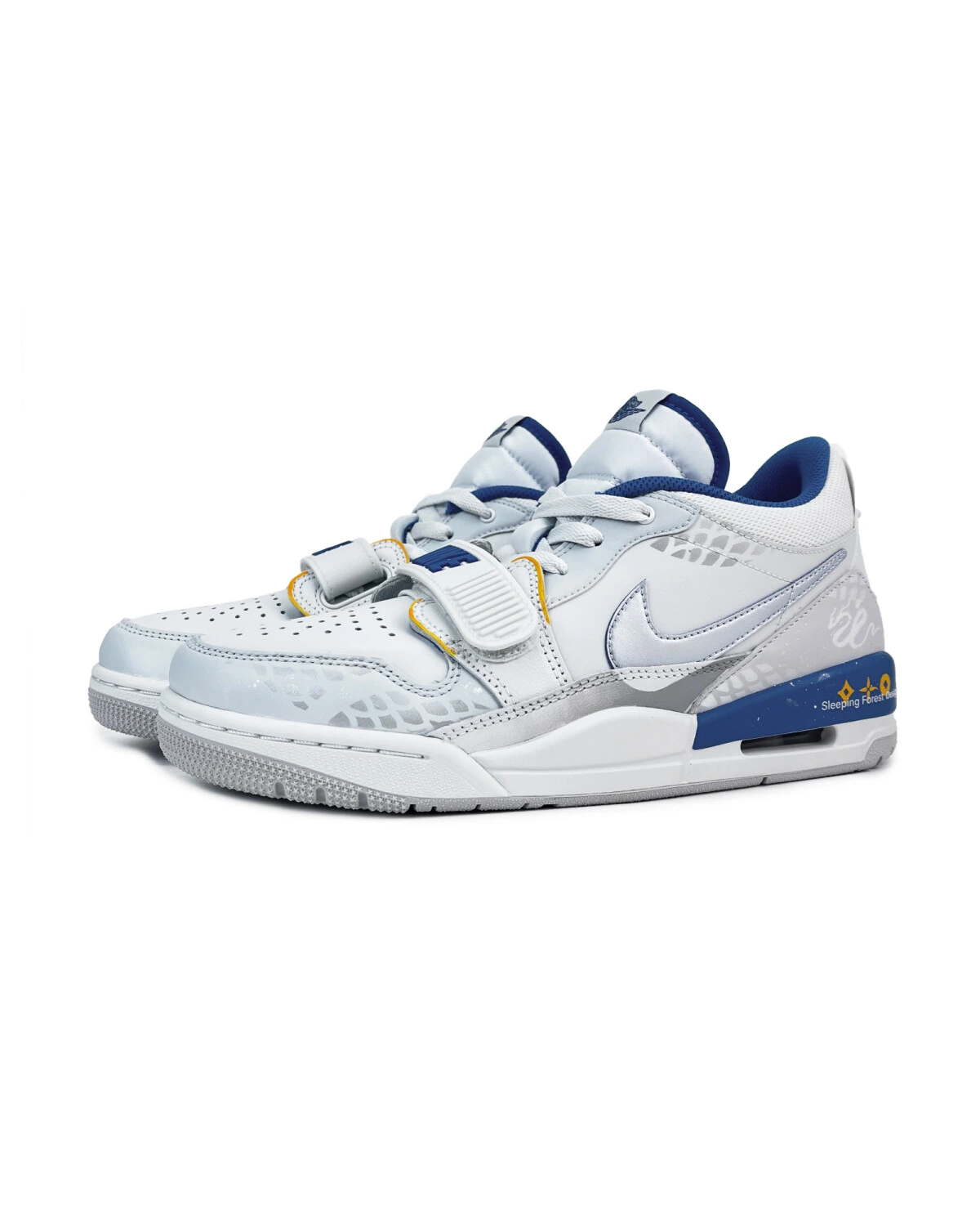 Jordan Legacy 312 мужские кроссовки сине-белые с амортизацией и узором картинка