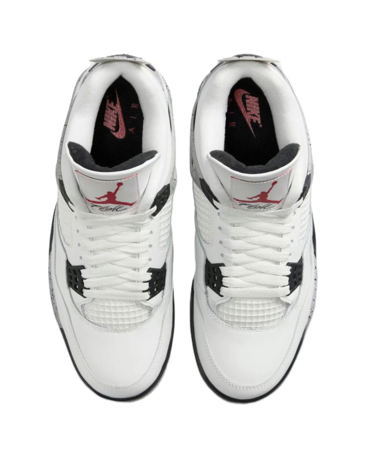 Jordan Air Jordan 4 унисекс кроссовки бело-серые кожаные картинка