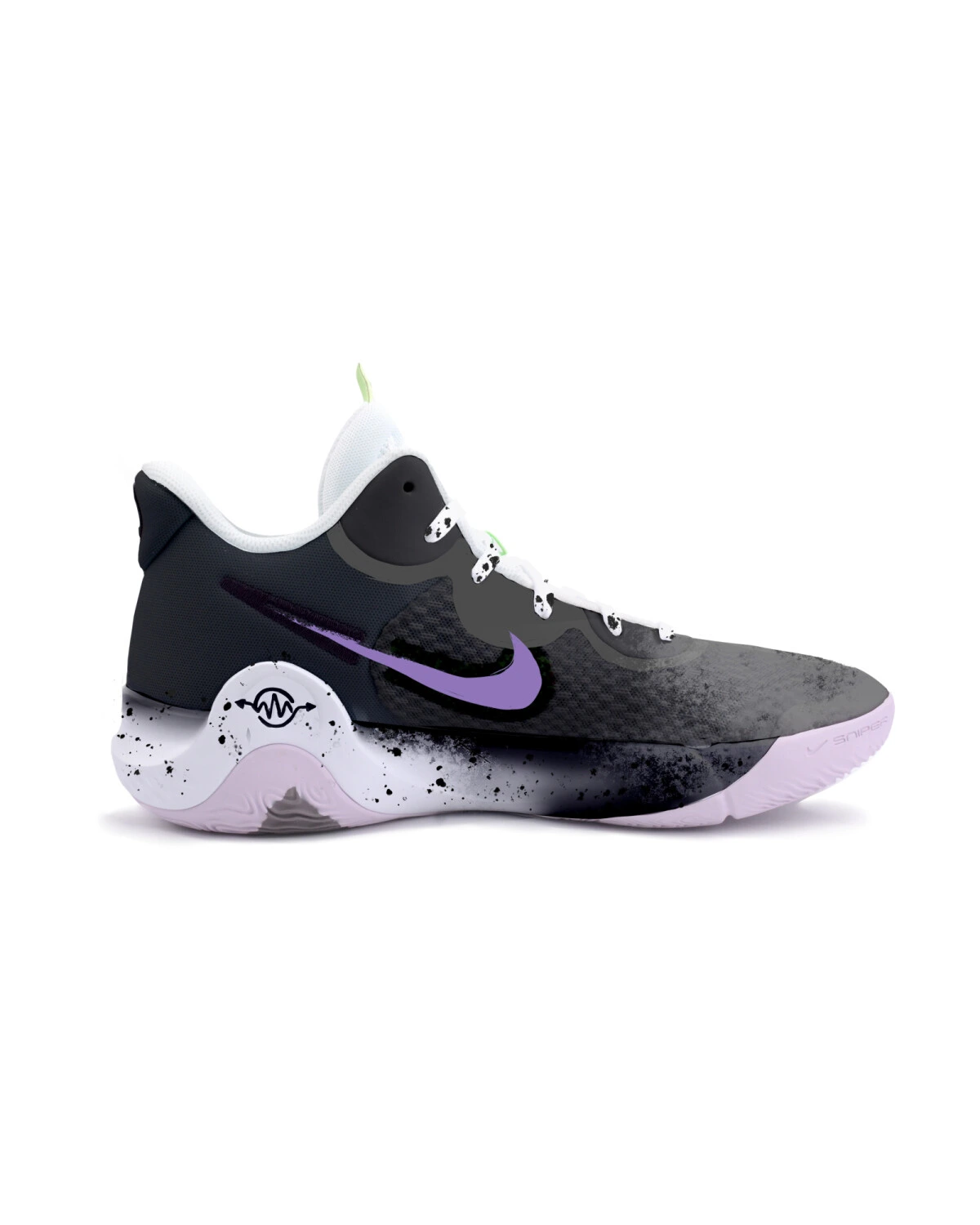 Nike KD Trey 5 IX унисекс баскетбольные кроссовки черно-фиолетовые картинка