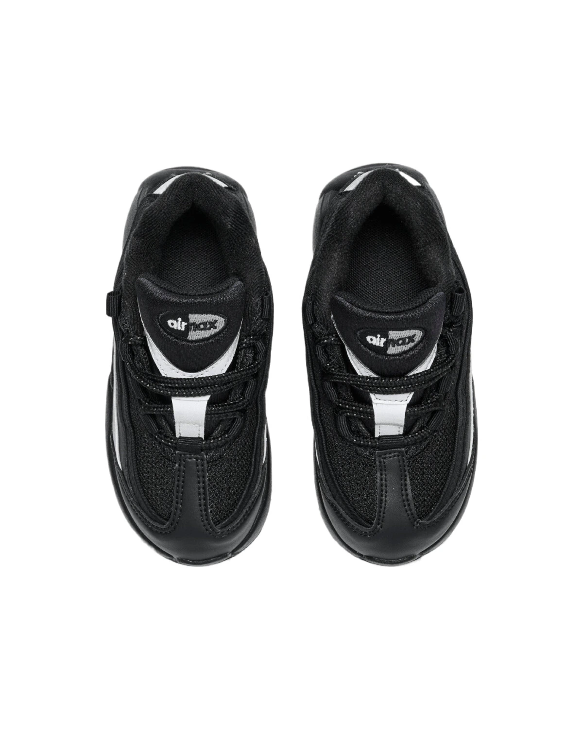 Nike Air Max 95 Recraft детские кроссовки черно-серебряные из ткани картинка