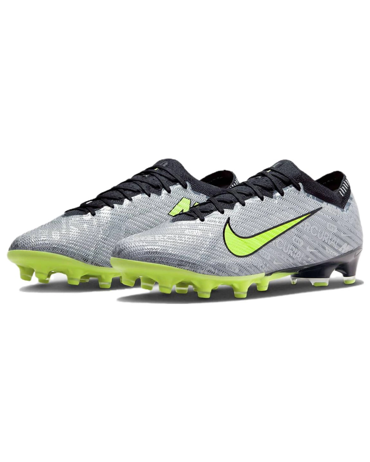 Nike Mercurial Vapor 15 унисекс спортивные кроссовки для футбола серебристо-зеленые картинка