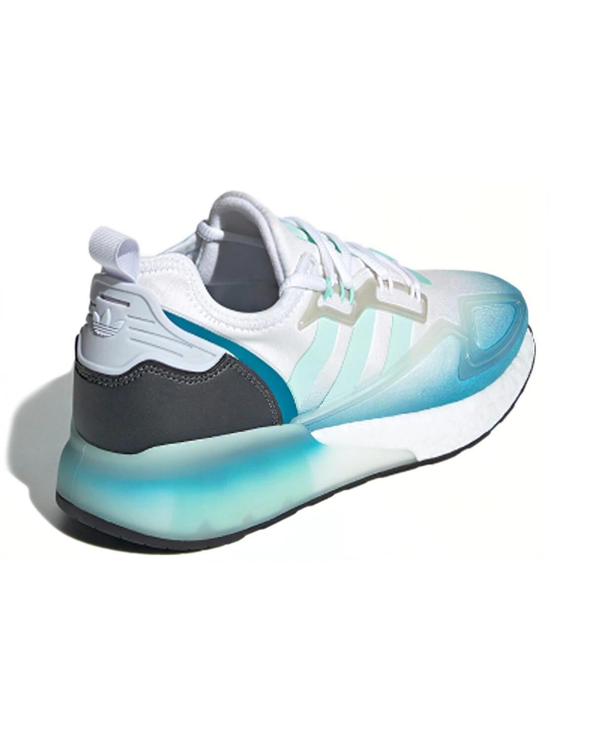 Adidas Originals ZX 2K Boost женские кроссовки повседневные бело-зеленые картинка