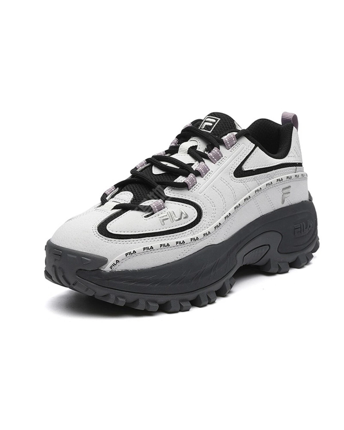 FILA Fashion Sneakers женские кроссовки серо-черные с толстой подошвой картинка