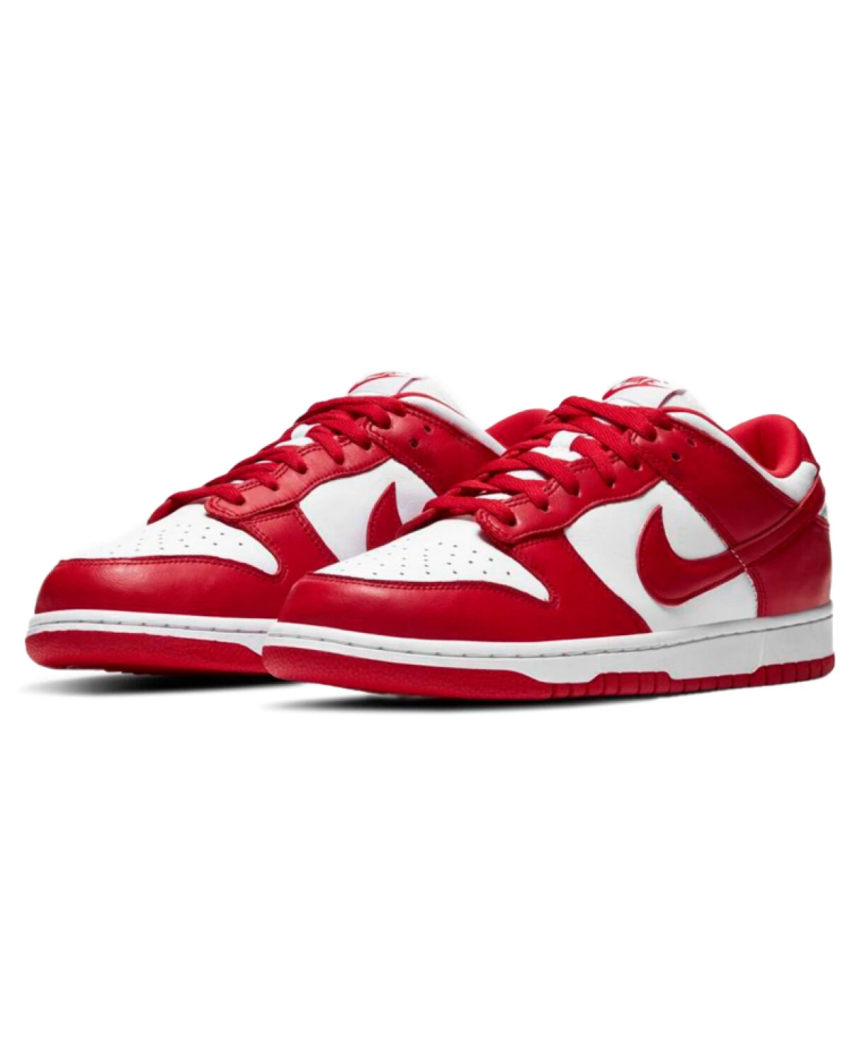 Nike Dunk унисекс кроссовки для скейтбординга бело-красные картинка
