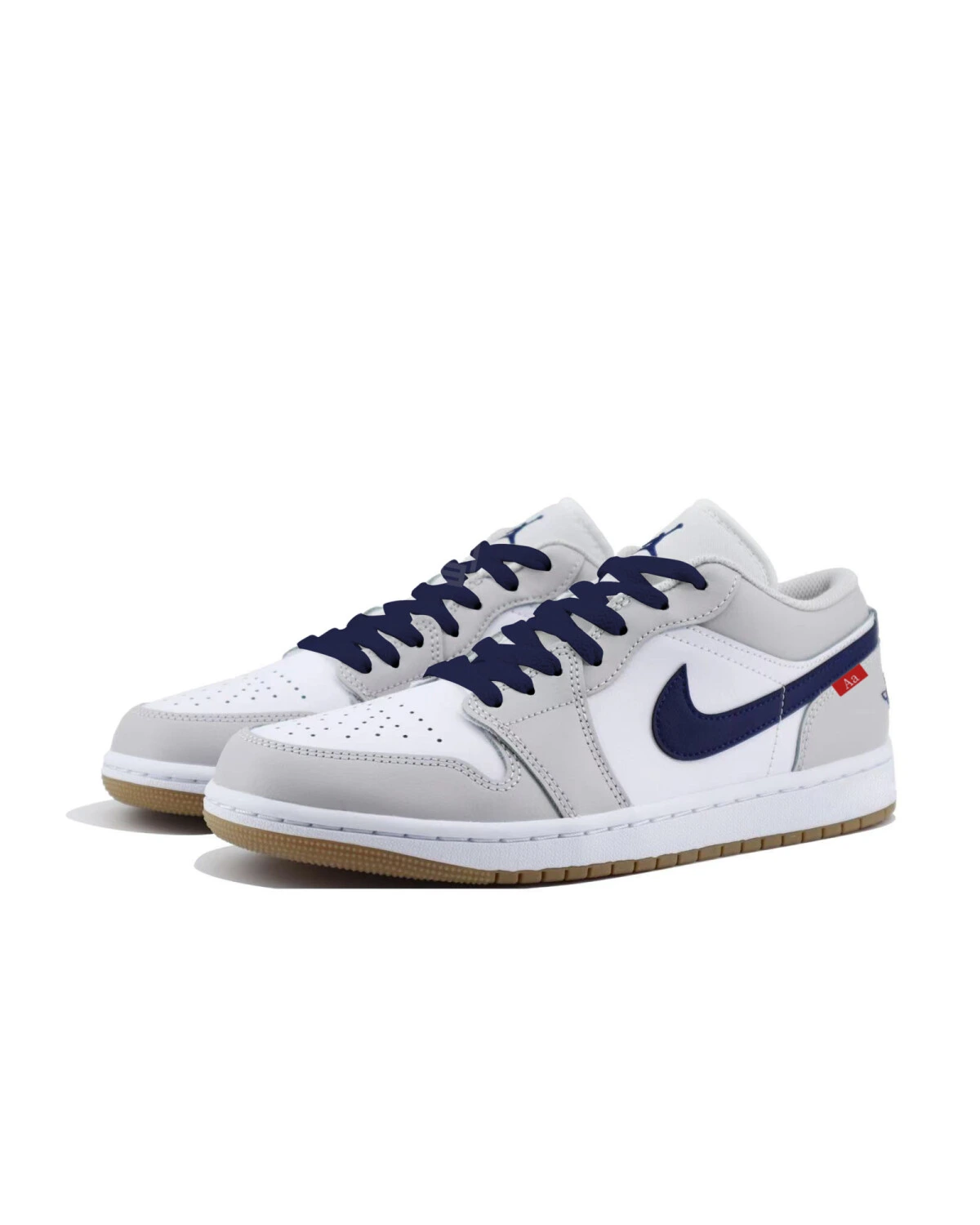Jordan Air Jordan 1 Unisex спортивные кроссовки бело-серые с амортизацией и противоскользящей подошвой картинка