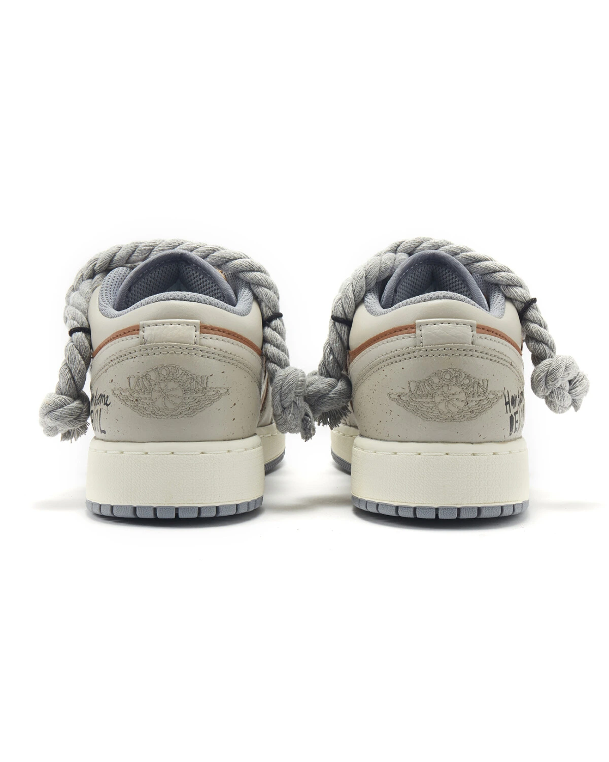 Jordan Air Jordan 1 Low женские спортивные кроссовки серо-коричневые картинка