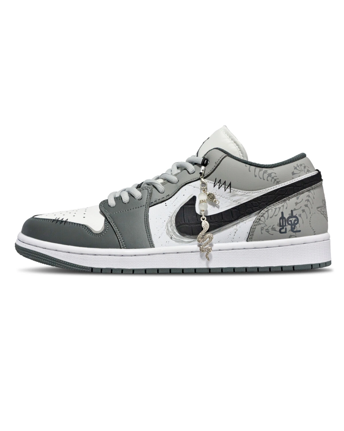 Jordan Air Jordan 1 унисекс кроссовки противоскользящие светло-серые картинка