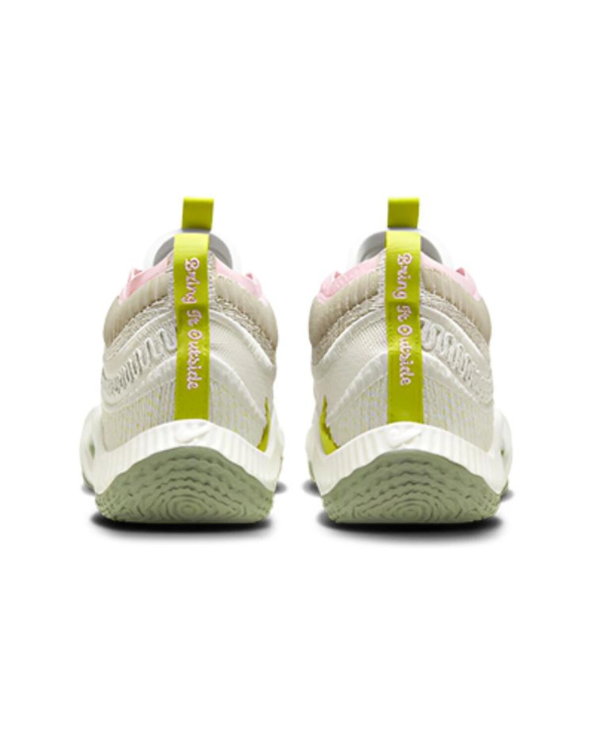 Nike Cosmic Unity 3 унисекс баскетбольные кроссовки бело-зелёные картинка