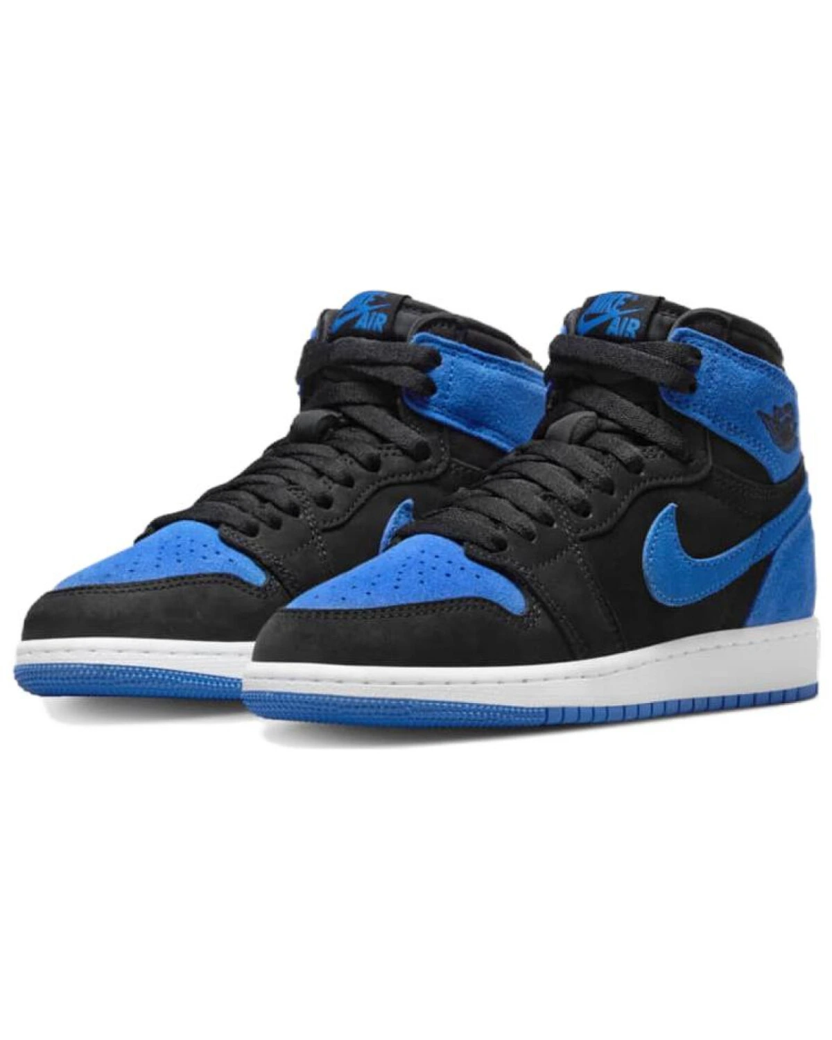 Jordan Air Jordan 1 детские кроссовки сине-черные высокие картинка