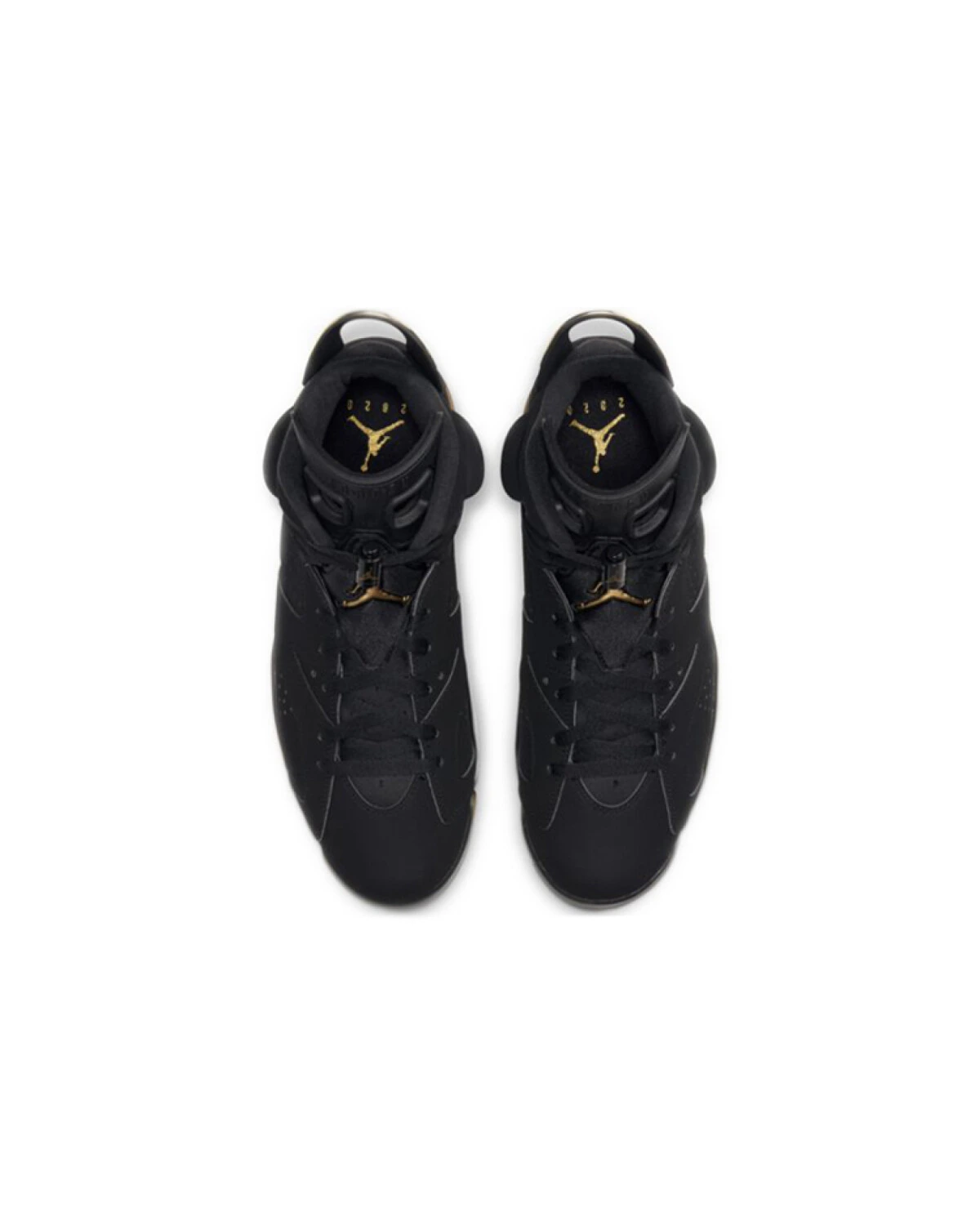 Jordan Air Jordan 6 унисекс кроссовки высокие кожаные чёрные с золотыми деталями картинка