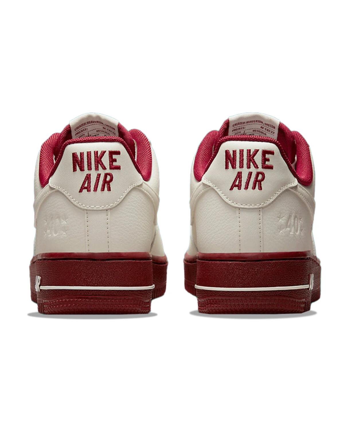 Nike Air Force 1 '07 se женские кроссовки белые с красными вставками картинка