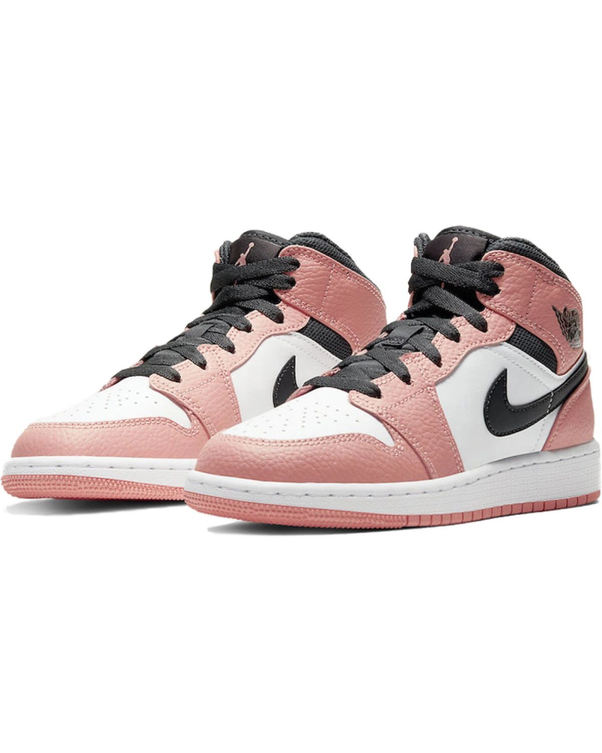 Jordan Air Jordan 1 Mid Pink Quartz детские кроссовки баскетбольные розово-белые картинка