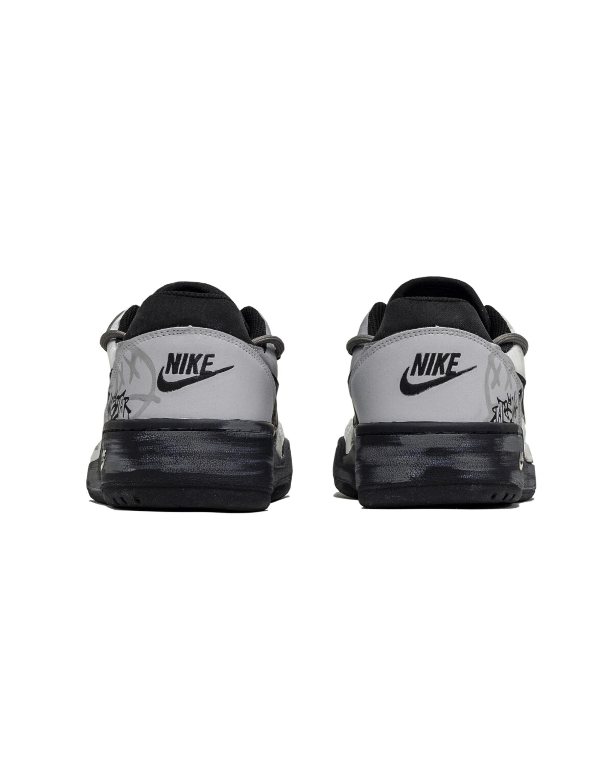 Nike Full Force мужские кроссовки износостойкие черно-серые уличный принт картинка