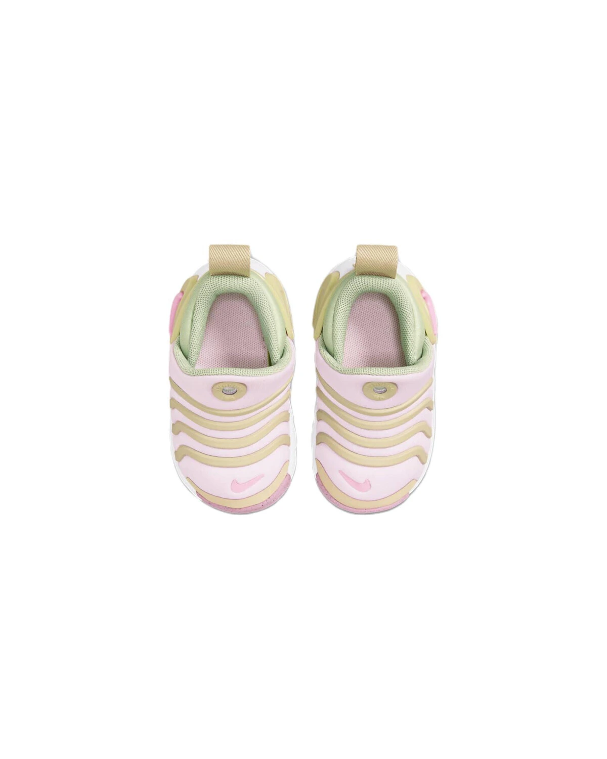 Nike Dynamo GO детские кроссовки розово-зеленые противоскользящие для обучения ходьбе картинка