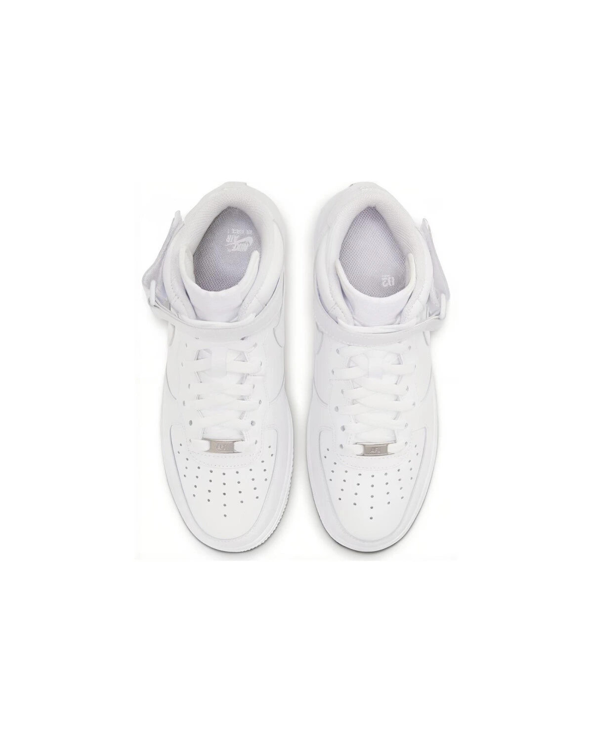 Nike Air Force 1 женские высокие кроссовки белые из синтетической кожи картинка