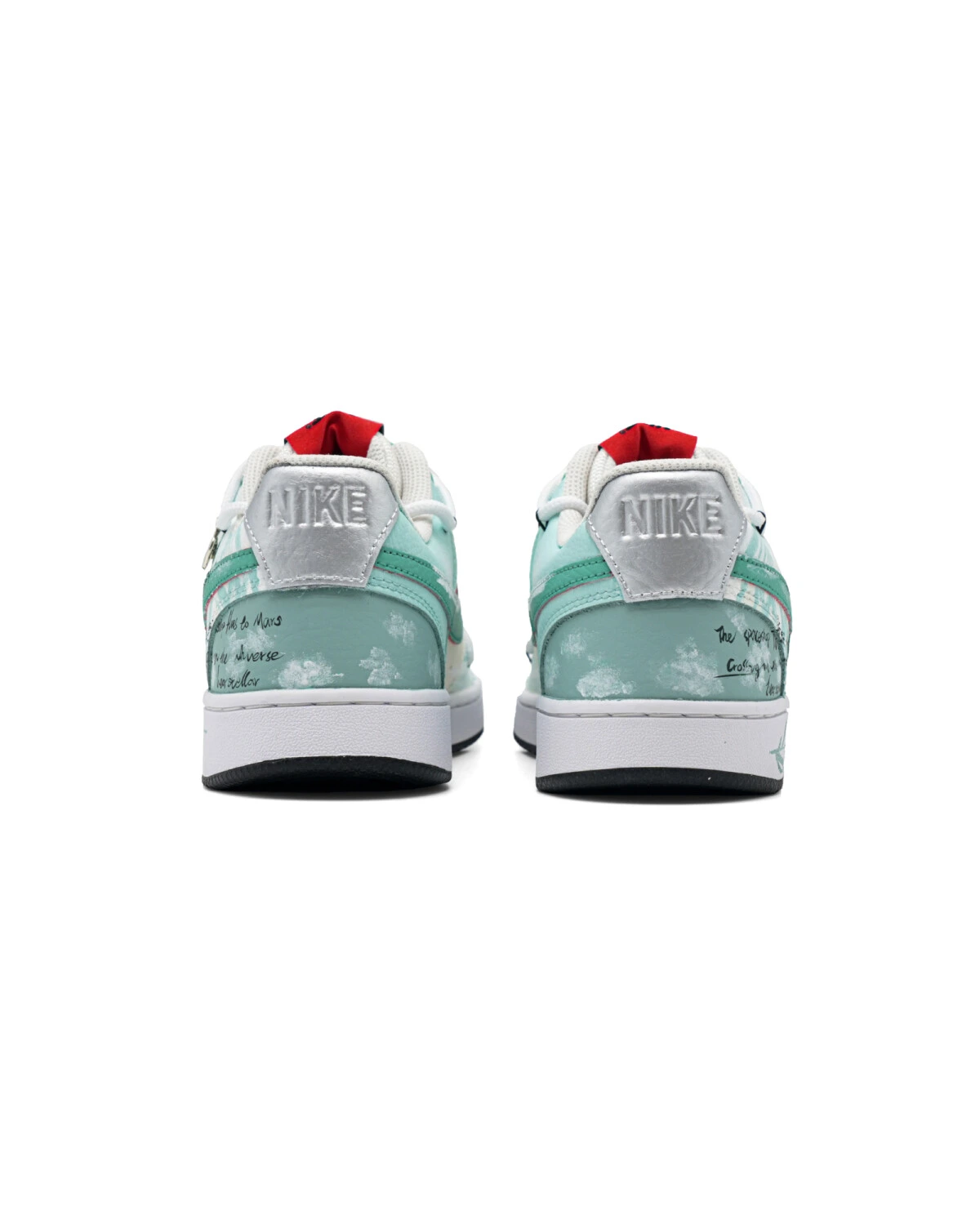 Nike Court Vision 1 мужские кроссовки светло-зеленые с рисунком картинка