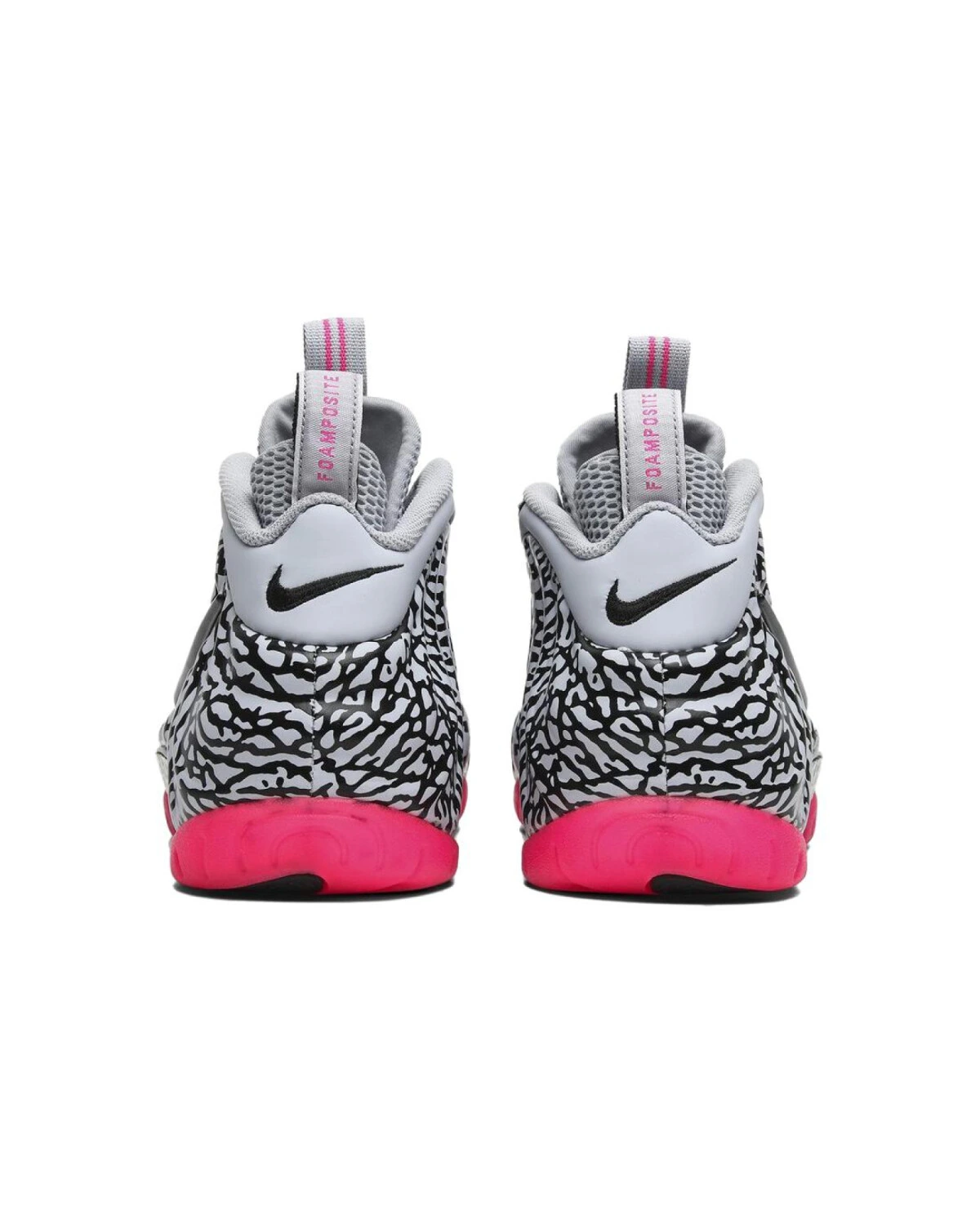 Nike Foamposite Pro Elephant Print мужские баскетбольные кроссовки серо-розовые картинка