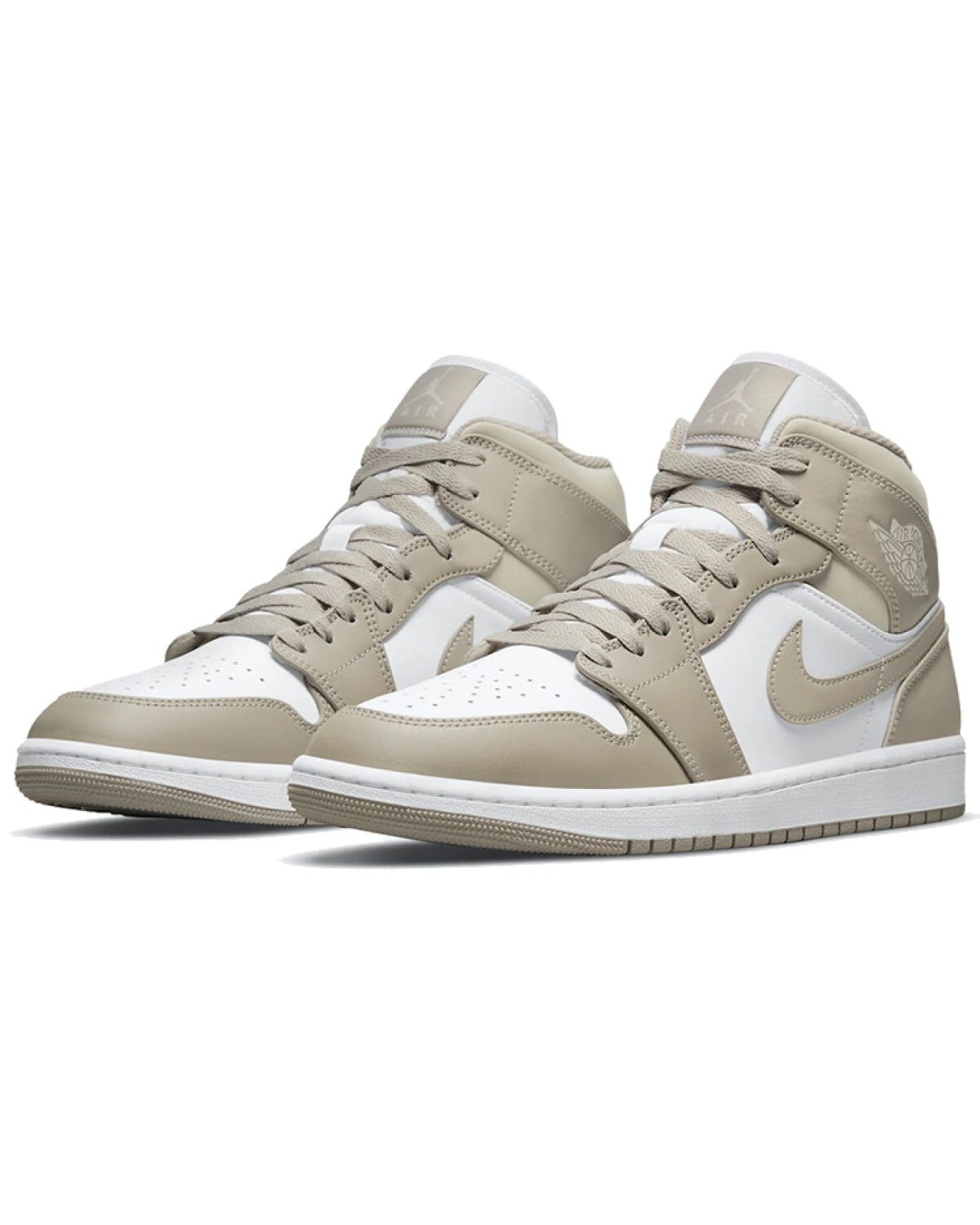 Jordan Air Jordan 1 кроссовки унисекс бело-серые кожаные картинка