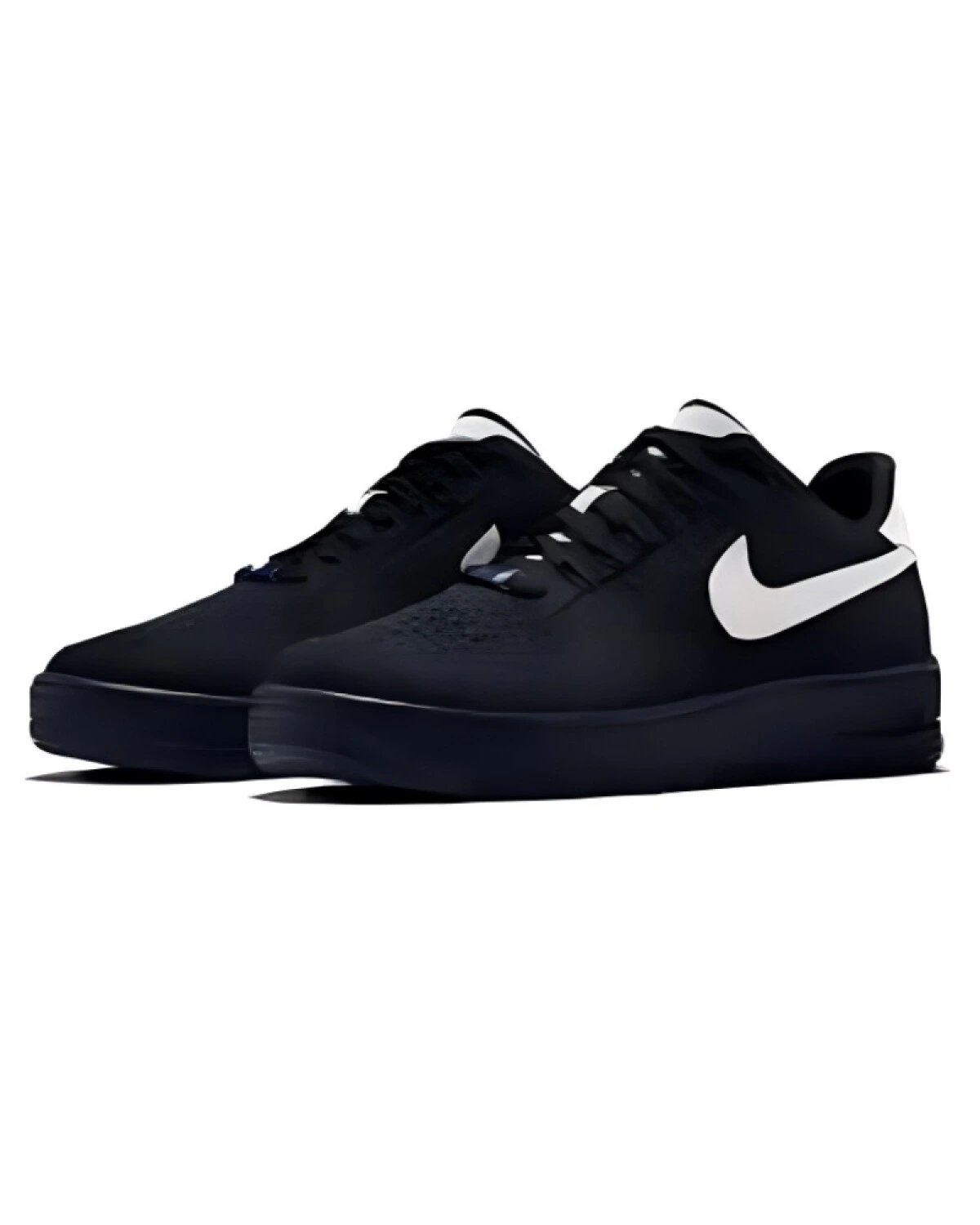 Nike Air Force 1 Flyknit мужские кроссовки черные с серебристыми вставками картинка