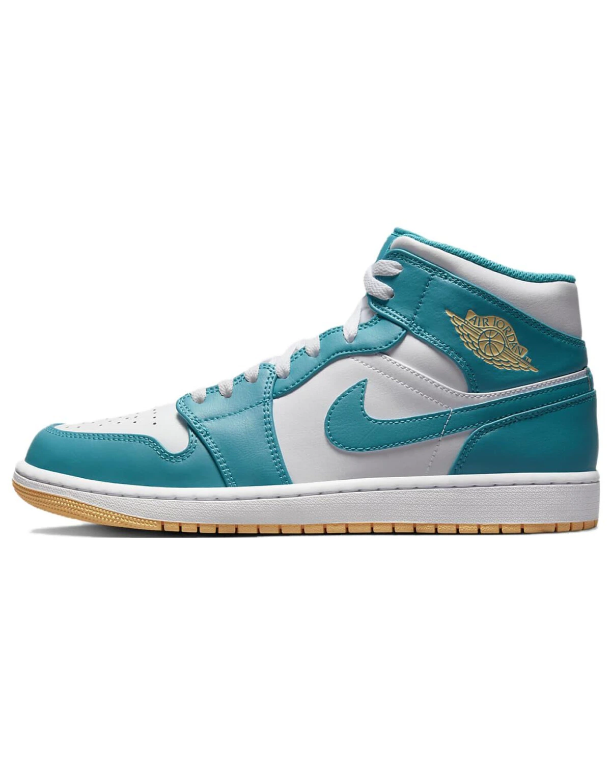 Jordan Air Jordan 1 MID унисекс кроссовки кожаные сине-белые картинка